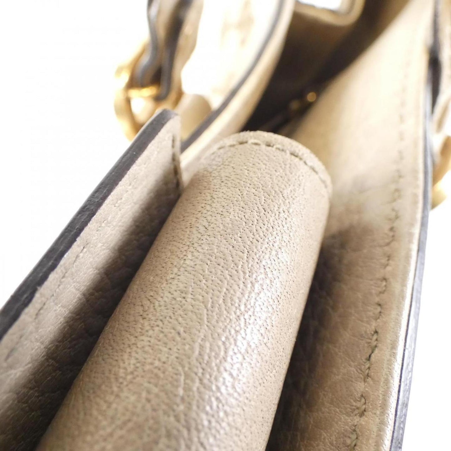 Gucci Beige Gg Canvas Leather Tote Bag