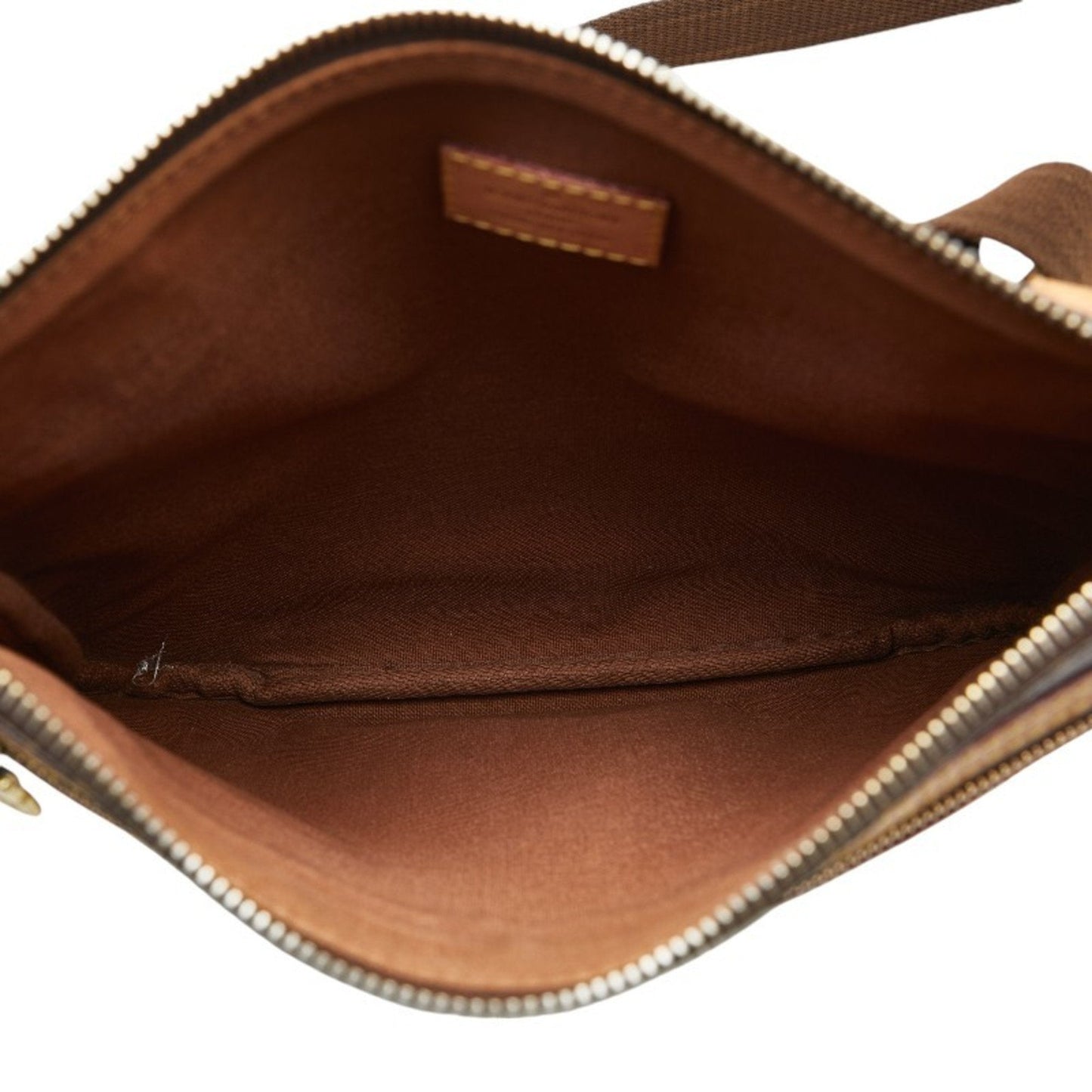 Louis Vuitton Brown Pvc Leather Pochette Shoulder Bag