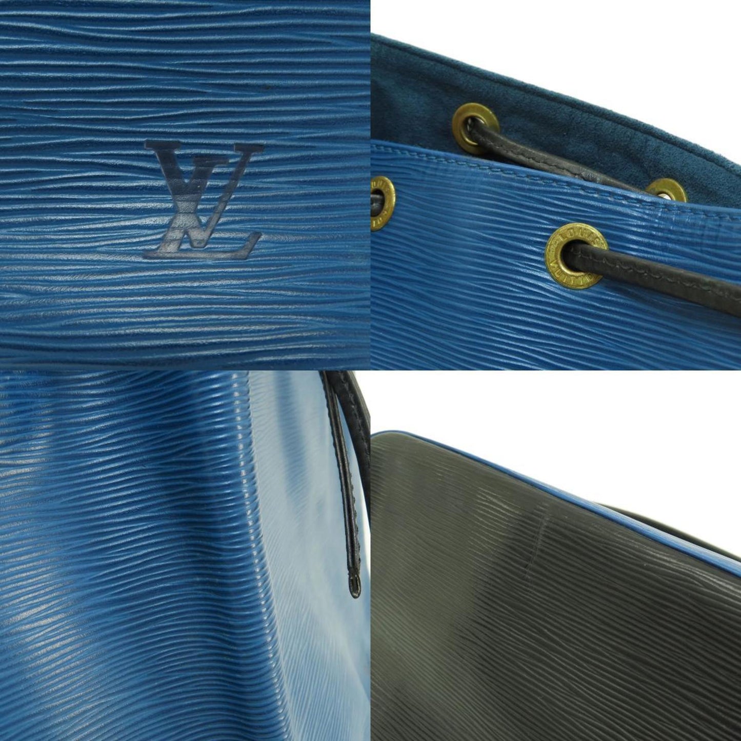 Louis Vuitton Black Blue Epi Leather Shoulder Bag