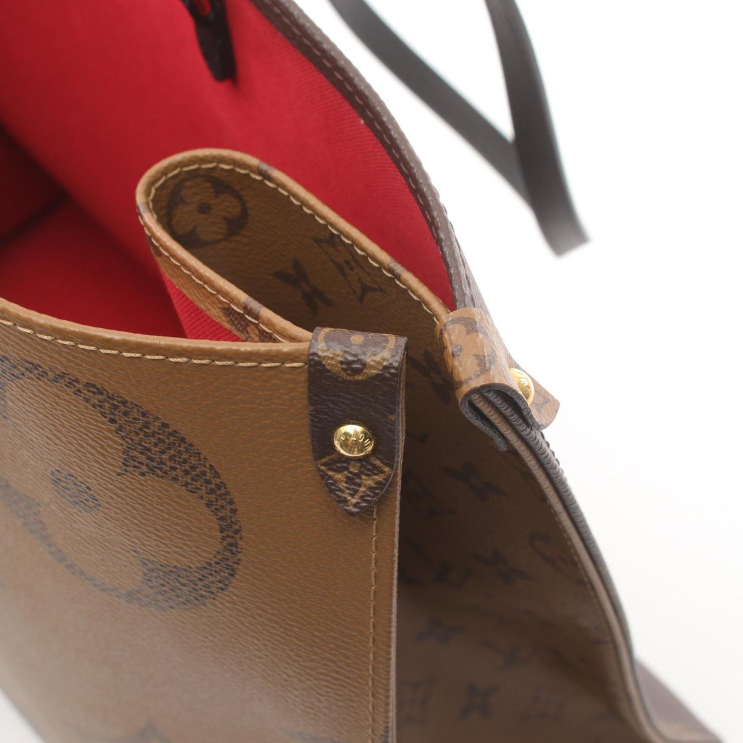 Louis Vuitton Brown Coated Canvas Leather Shoulder Bag