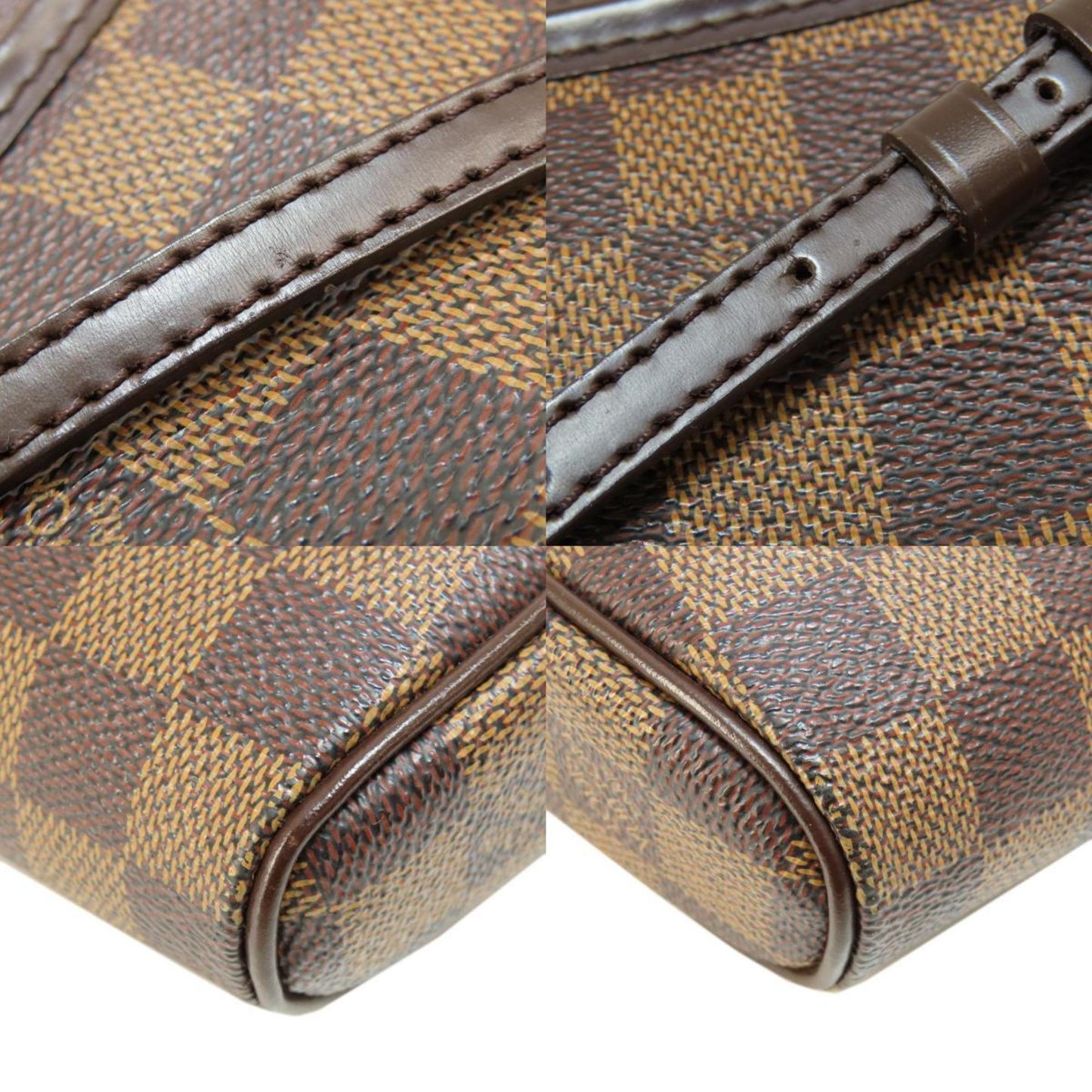 Louis Vuitton Damier Brown Damier Canvas Ebene Damier Canvas Pochette Shoulder Bag