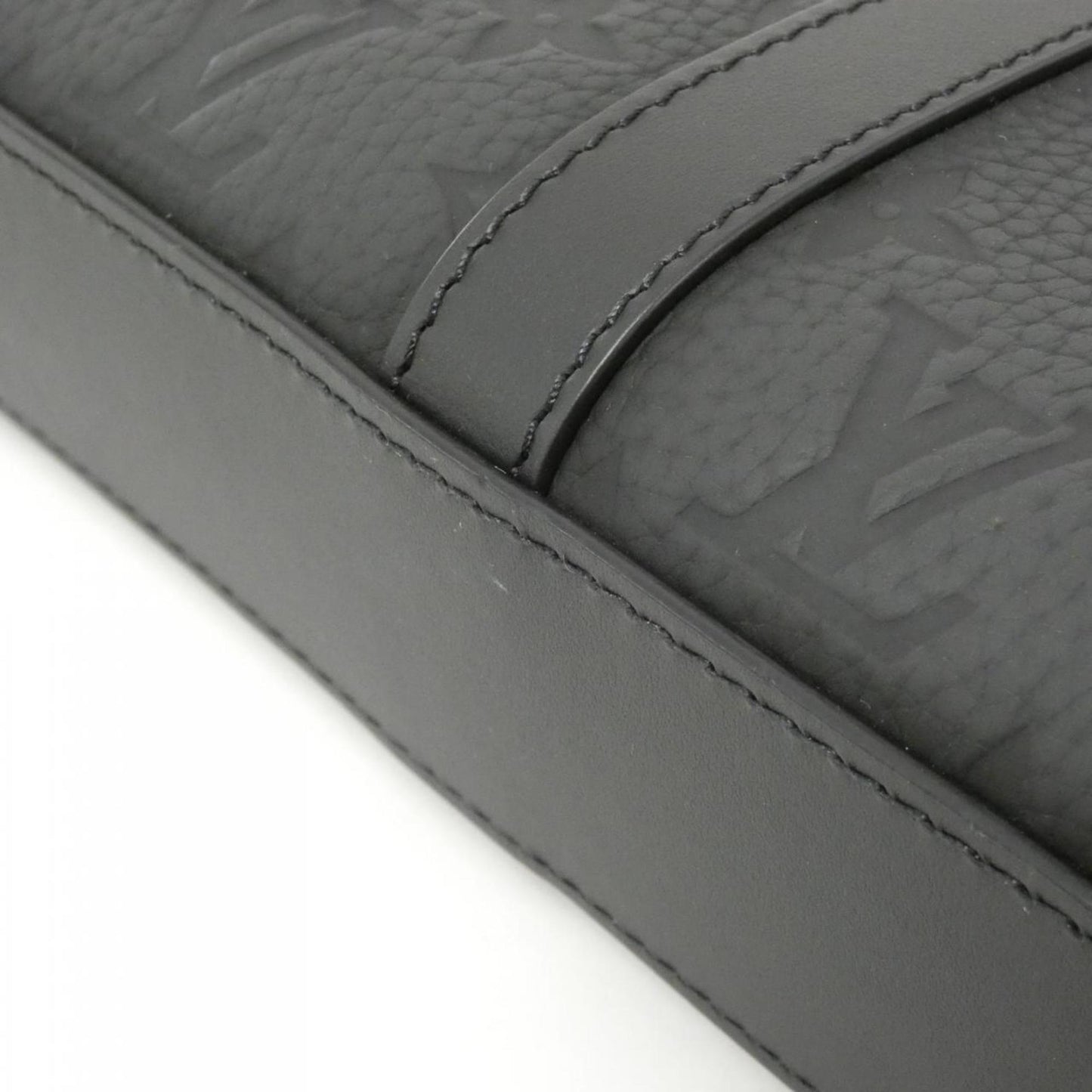 Louis Vuitton Black Leather Handbag Shoulder Bag