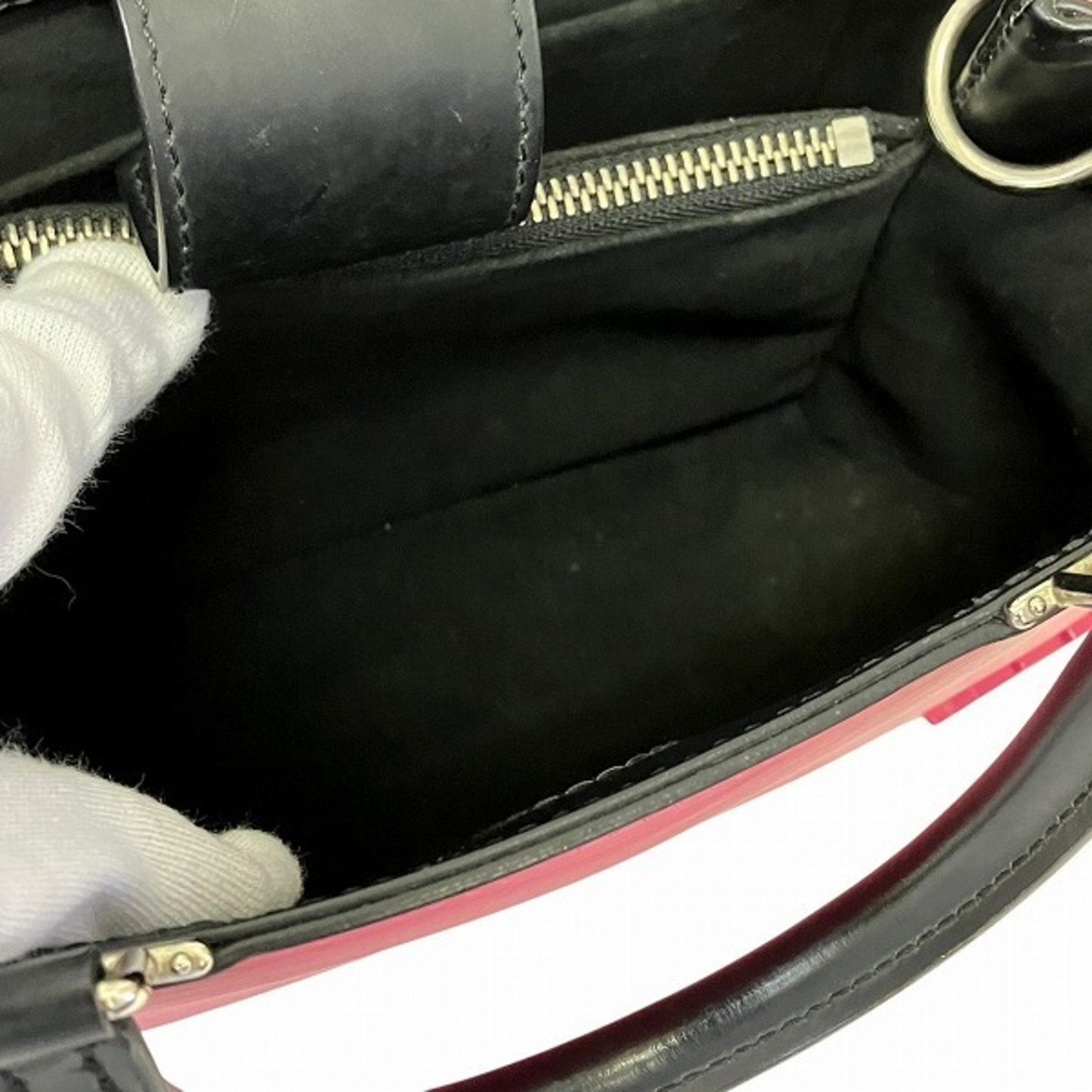 Louis Vuitton Epi Hot Pink Noir Handbag Shoulder Bag