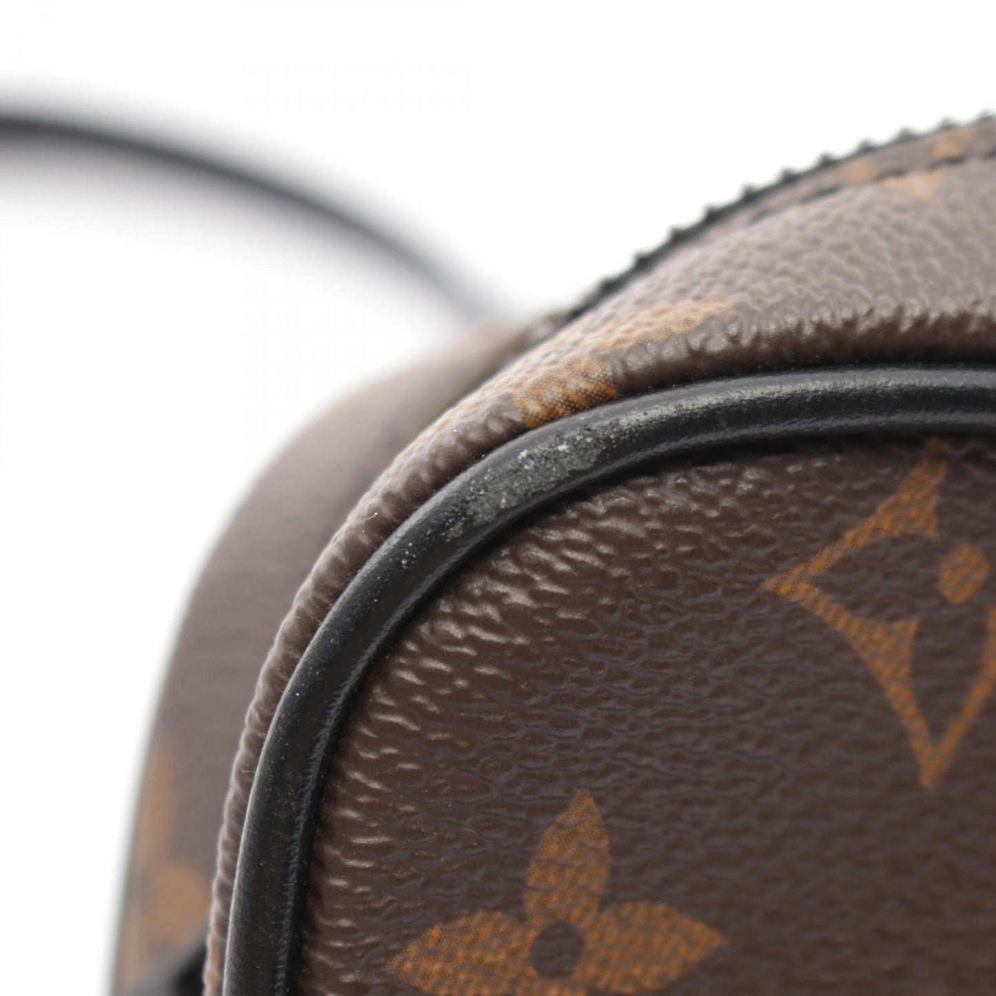Louis Vuitton Black Brown Coated Canvas Leather Shoulder Bag