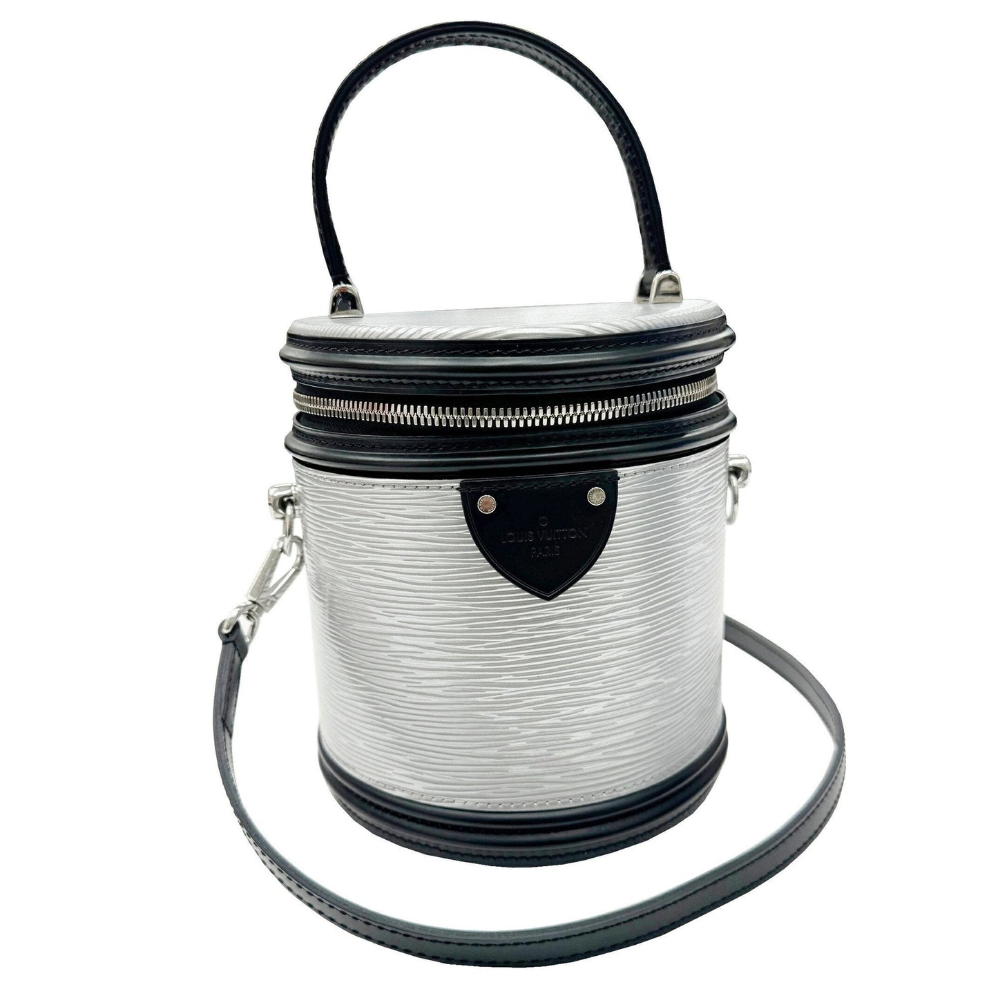 Louis Vuitton Black Silver Epi Leather Handbag Shoulder Bag ()