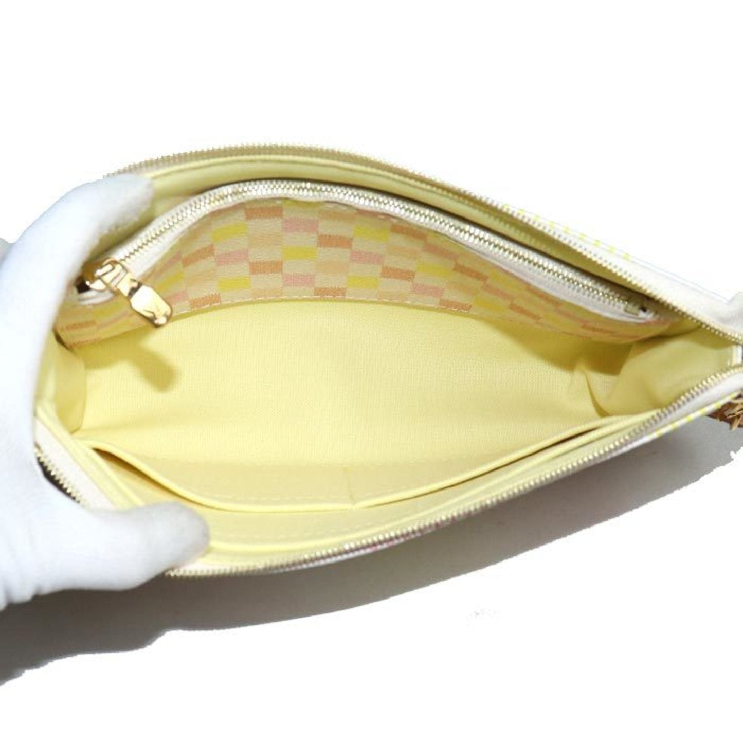 Louis Vuitton Peach Pink Damier Canvas Shoulder Bag