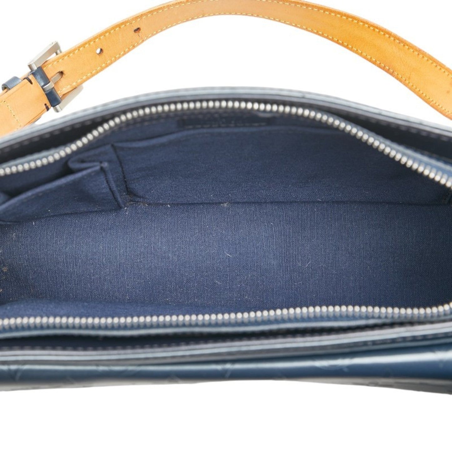 Louis Vuitton Blue Leather Handbag Shoulder Bag