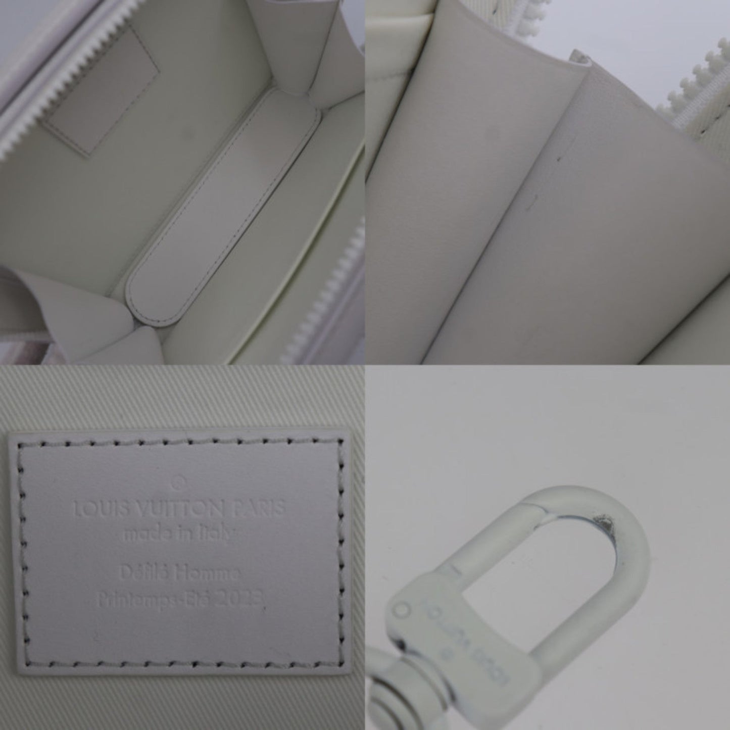 Louis Vuitton Blanc White Leather Handbag Shoulder Bag