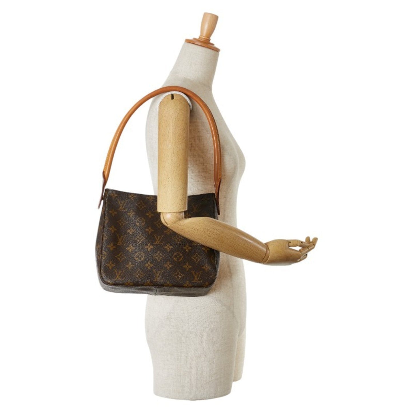 Louis Vuitton Brown Pvc Leather Handbag Shoulder Bag