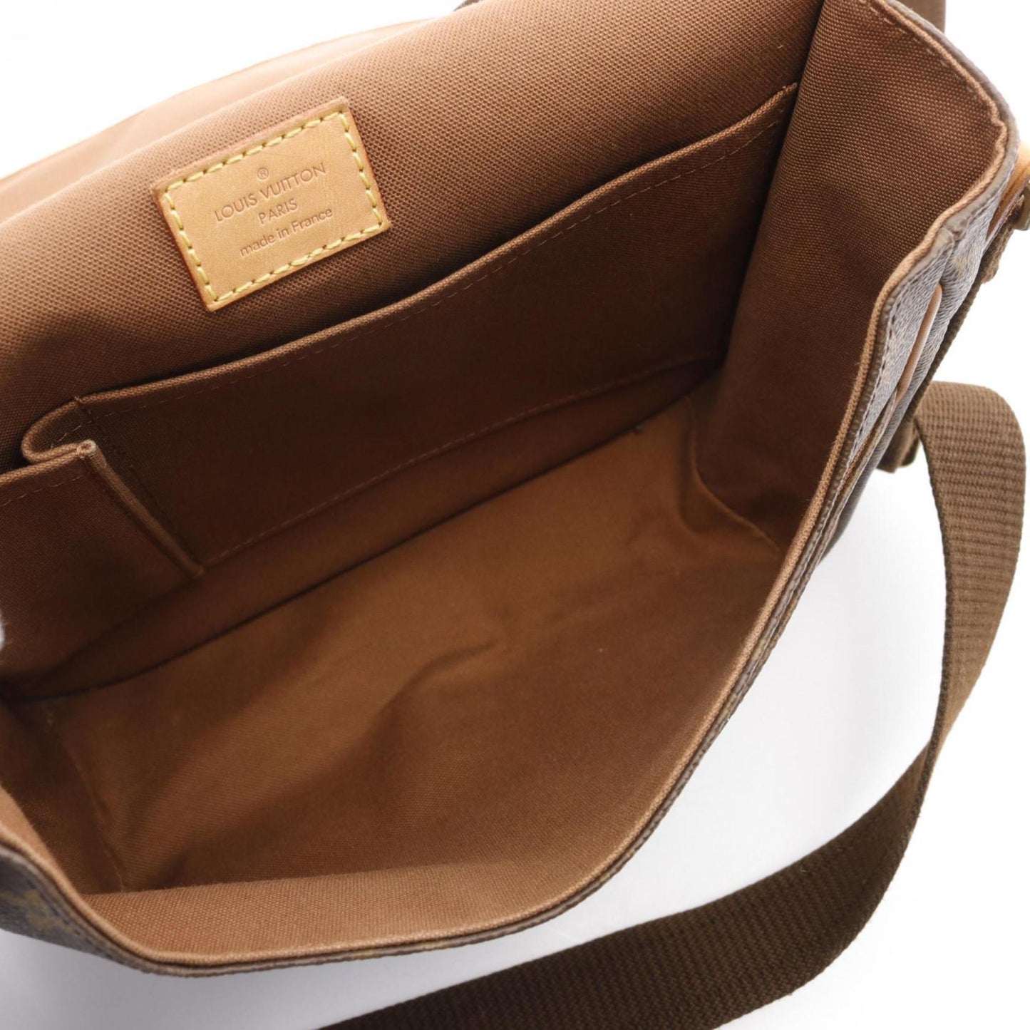 Louis Vuitton Brown Coated Canvas Leather Shoulder Bag