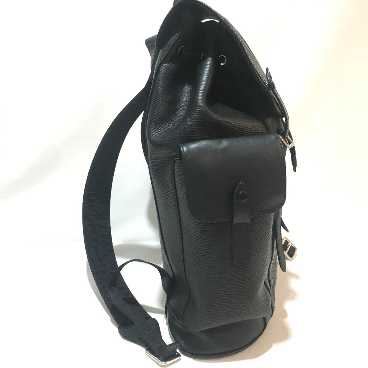 Louis Vuitton Black Leather Backpack