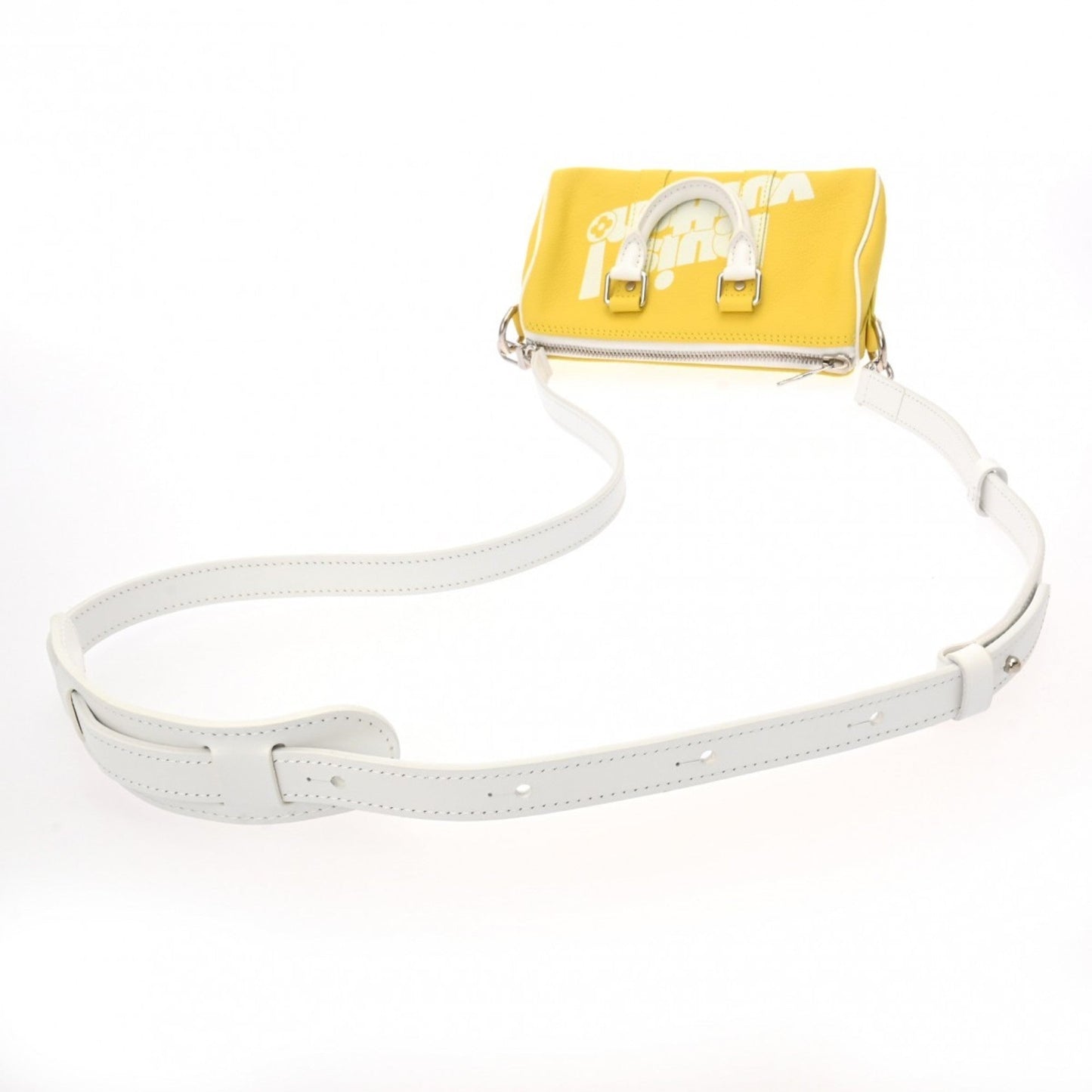 Louis Vuitton White Yellow Leather Shoulder Bag