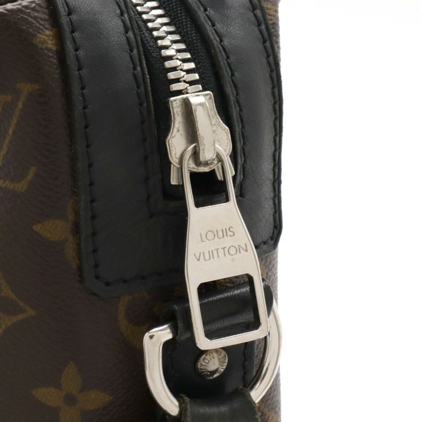 Louis Vuitton Black Brown Monogram Leather Shoulder Bag