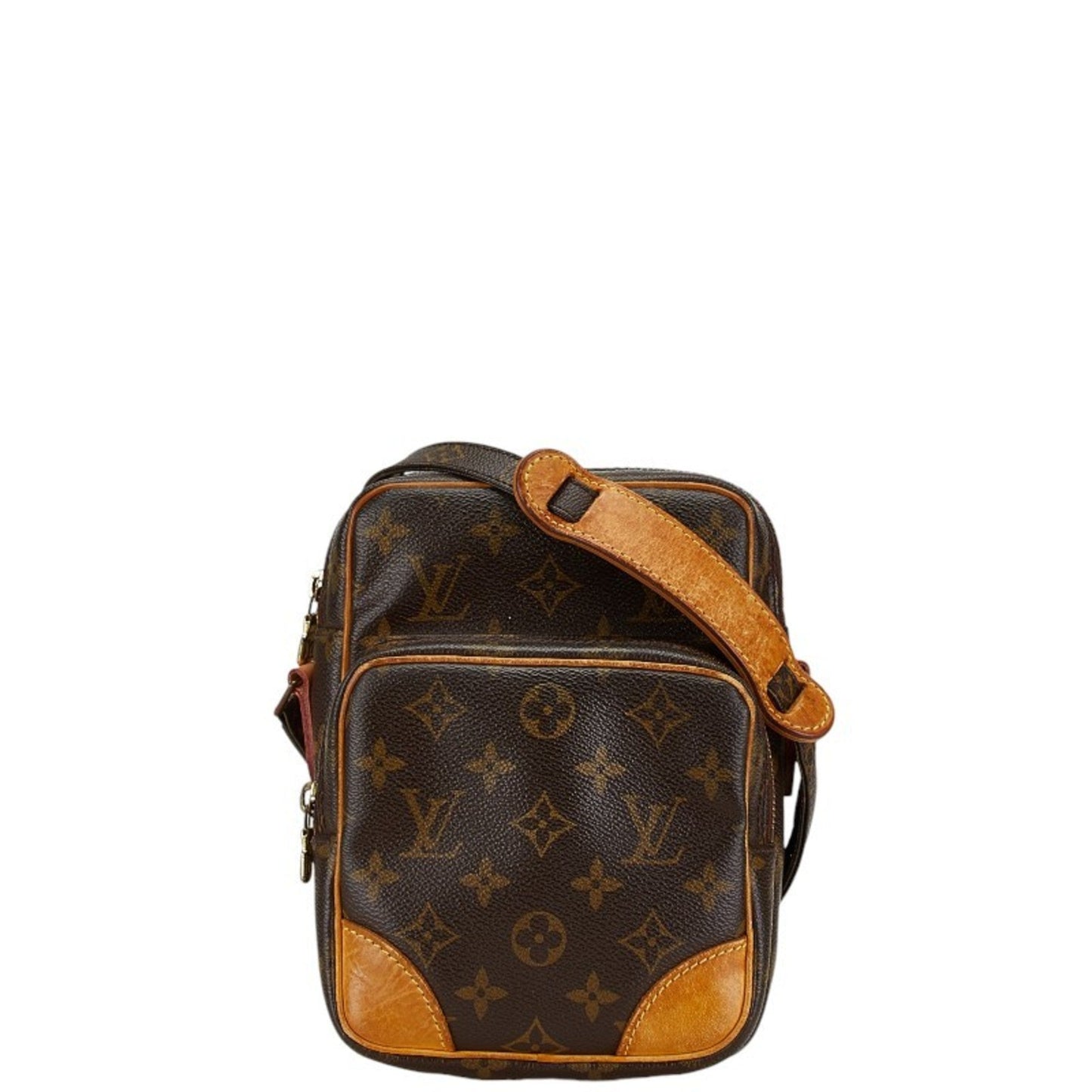Louis Vuitton Brown Pvc Leather Shoulder Bag ()