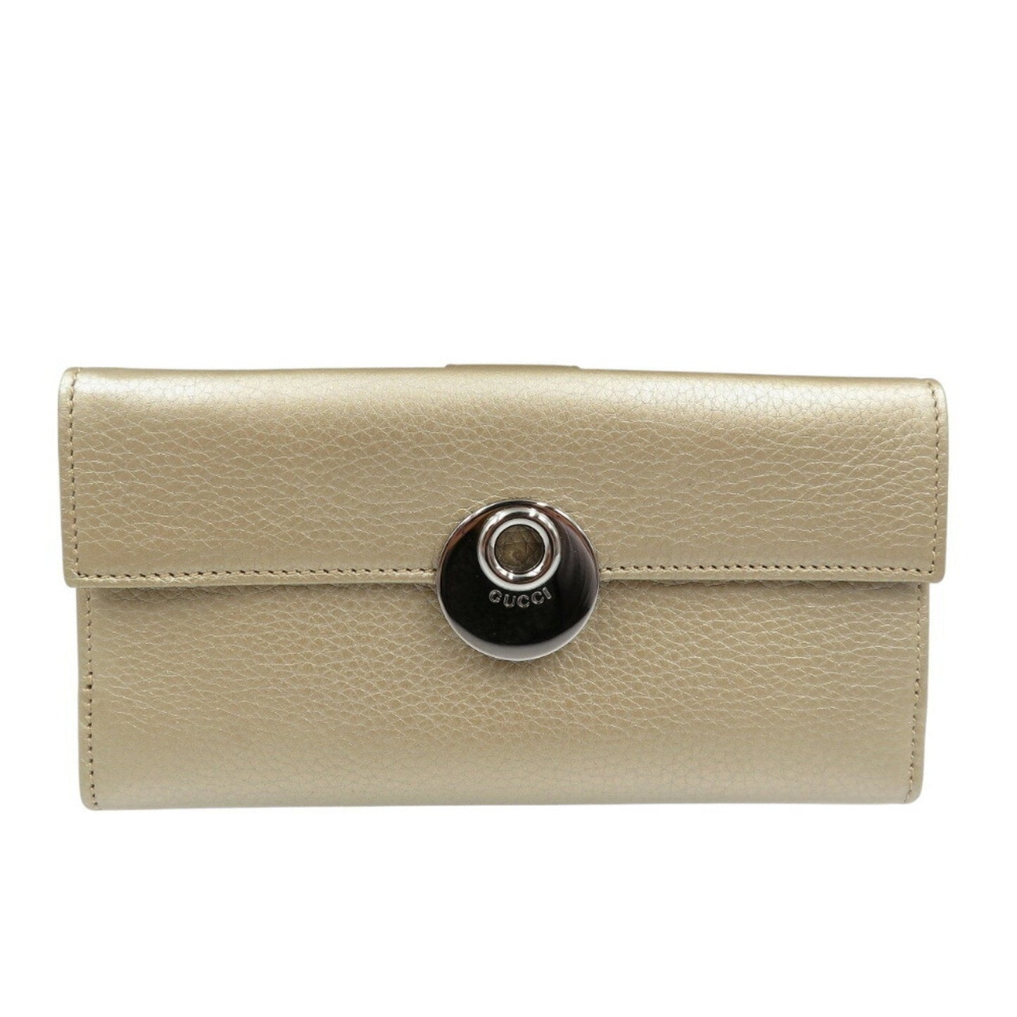 Gucci Champagne Leather Long Wallet (Bi-Fold) ()