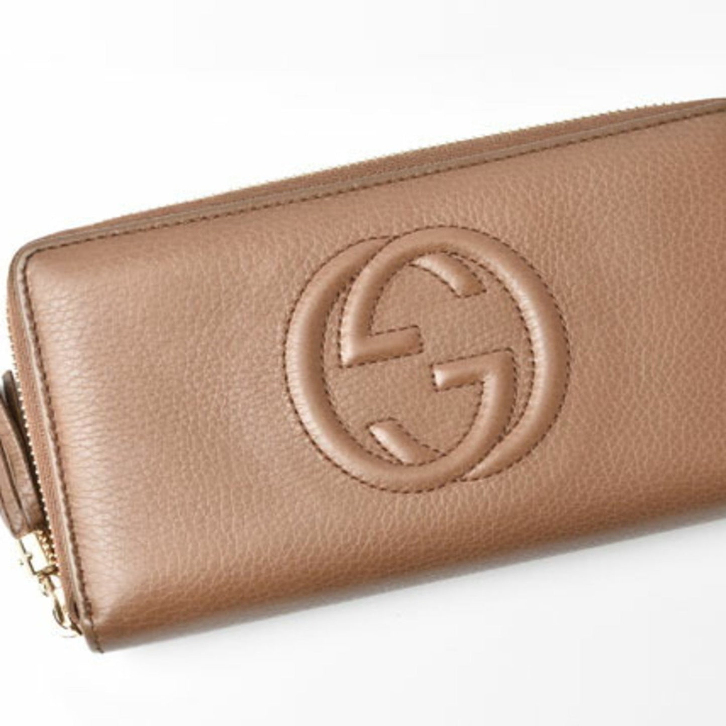Gucci Soho Brown Leather Long Wallet (Bi-Fold)