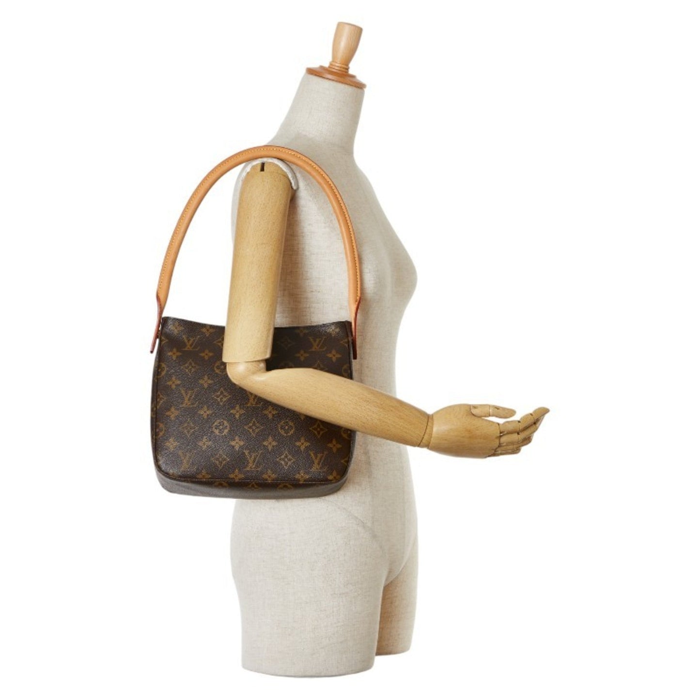 Louis Vuitton Brown Pvc Leather Handbag Shoulder Bag