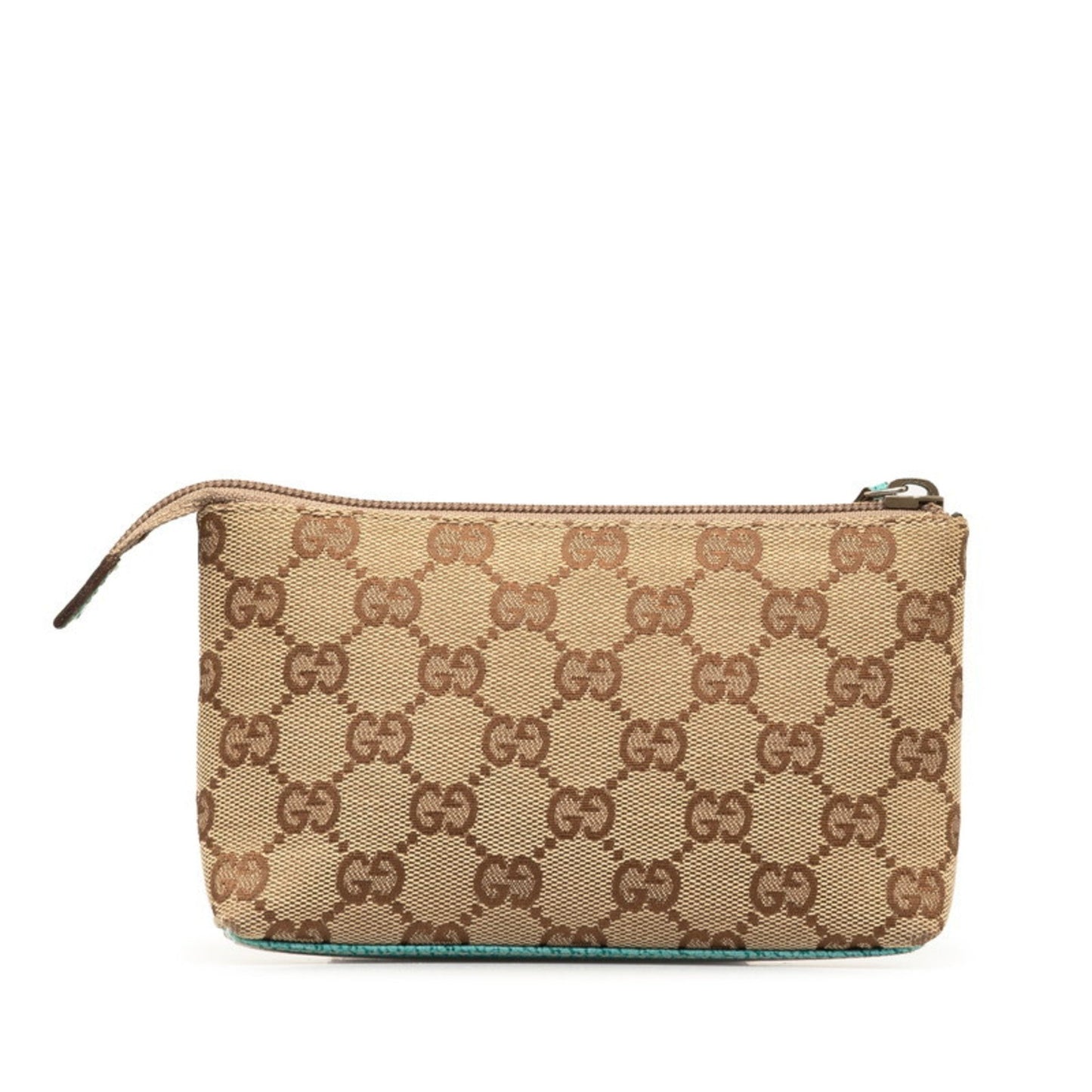 Gucci Gg Canvas Beige Blue Gg Canvas Pouch