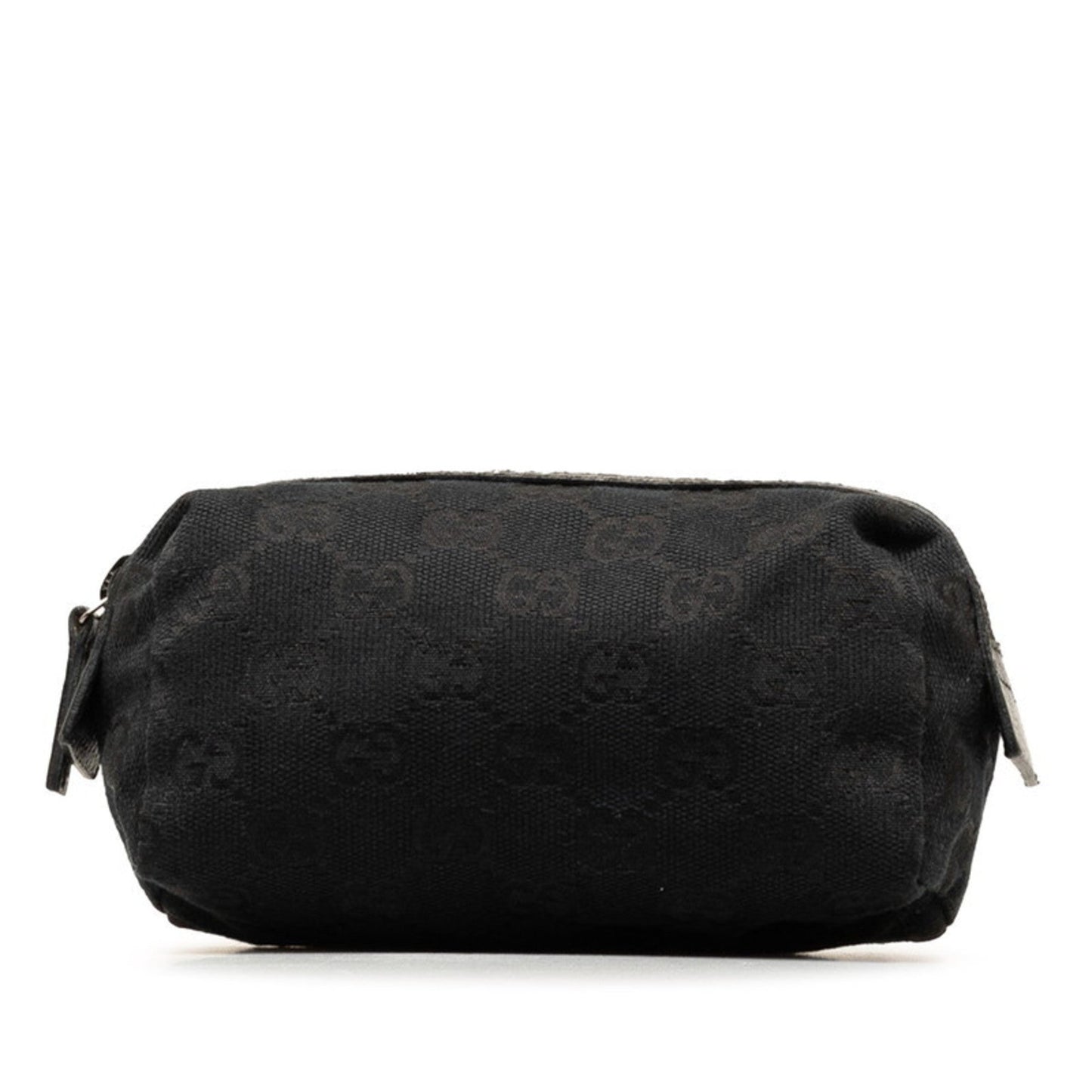 Gucci Gg Canvas Black Canvas Leather Pouch ()