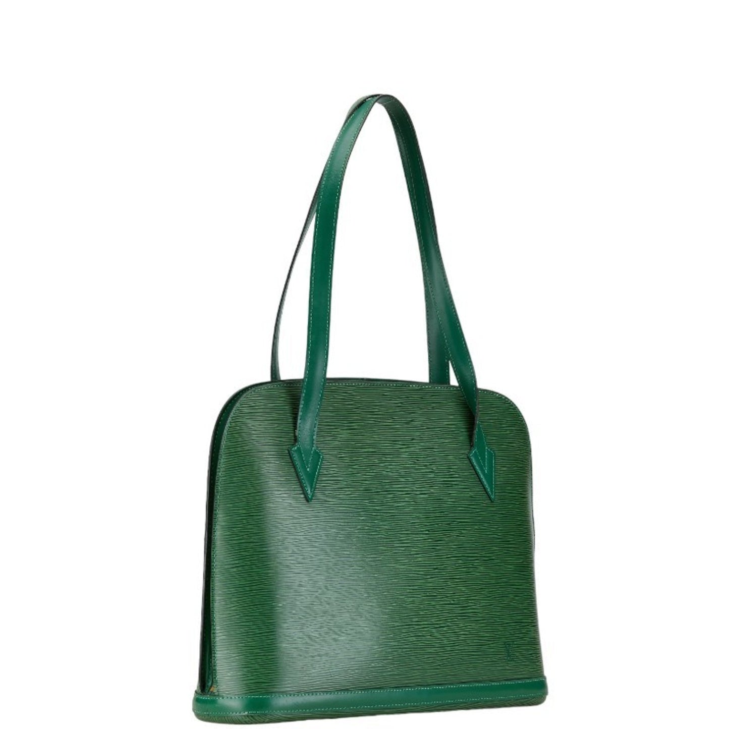 Louis Vuitton Borneo Green Leather Shoulder Bag Tote Bag