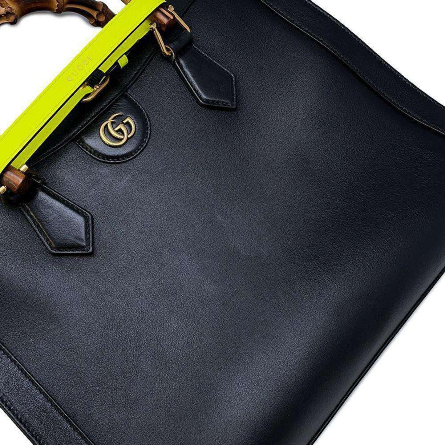 Gucci Black Leather Shoulder Bag Tote Bag