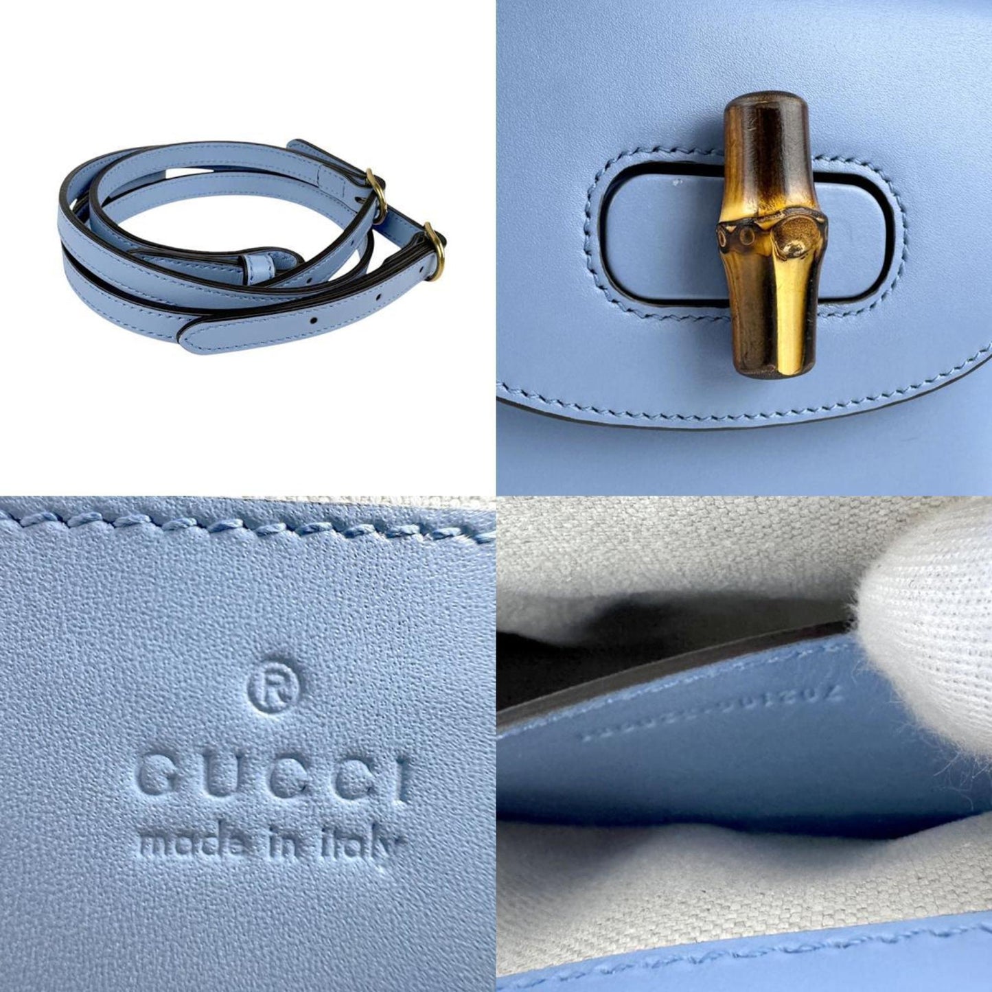 Gucci Blue Leather Shoulder Bag
