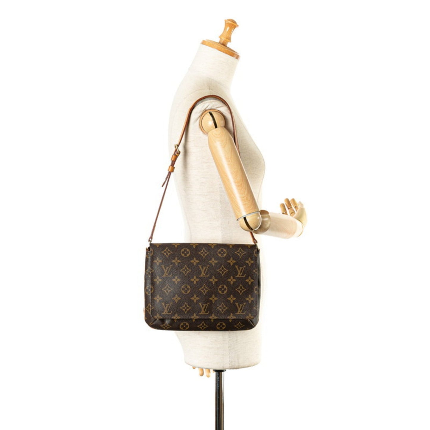 Louis Vuitton Brown Pvc Leather Handbag Shoulder Bag