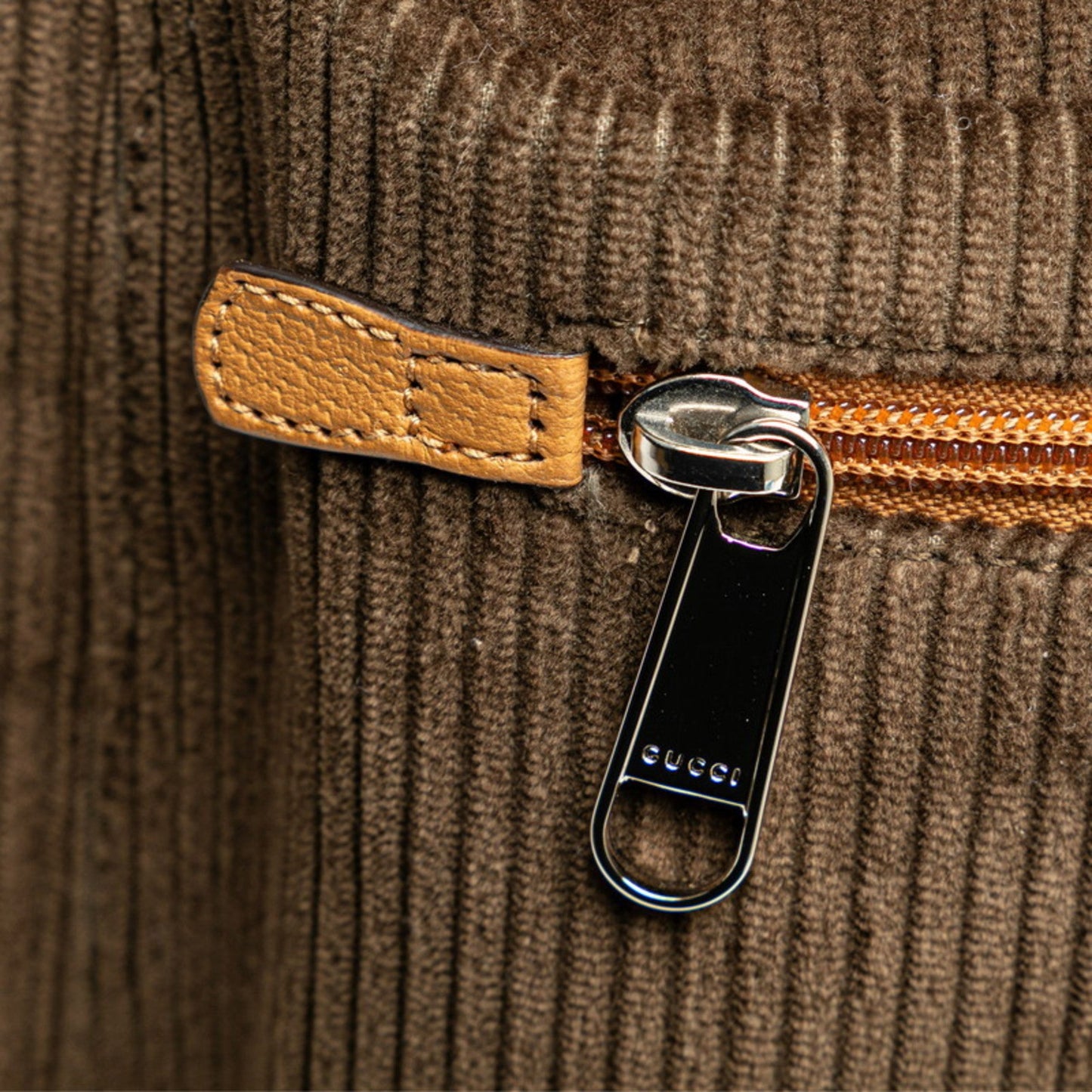 Gucci Brown Cord Leather Backpack