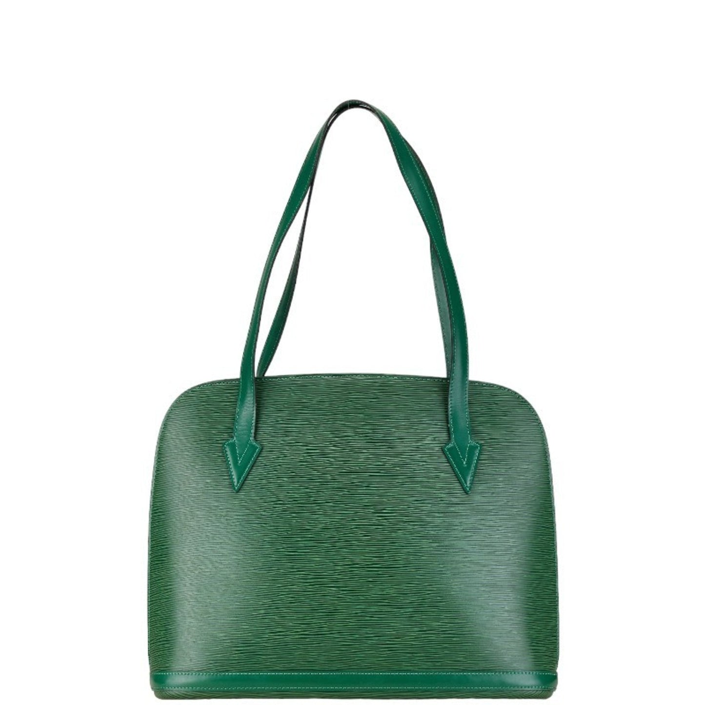 Louis Vuitton Borneo Green Leather Shoulder Bag Tote Bag