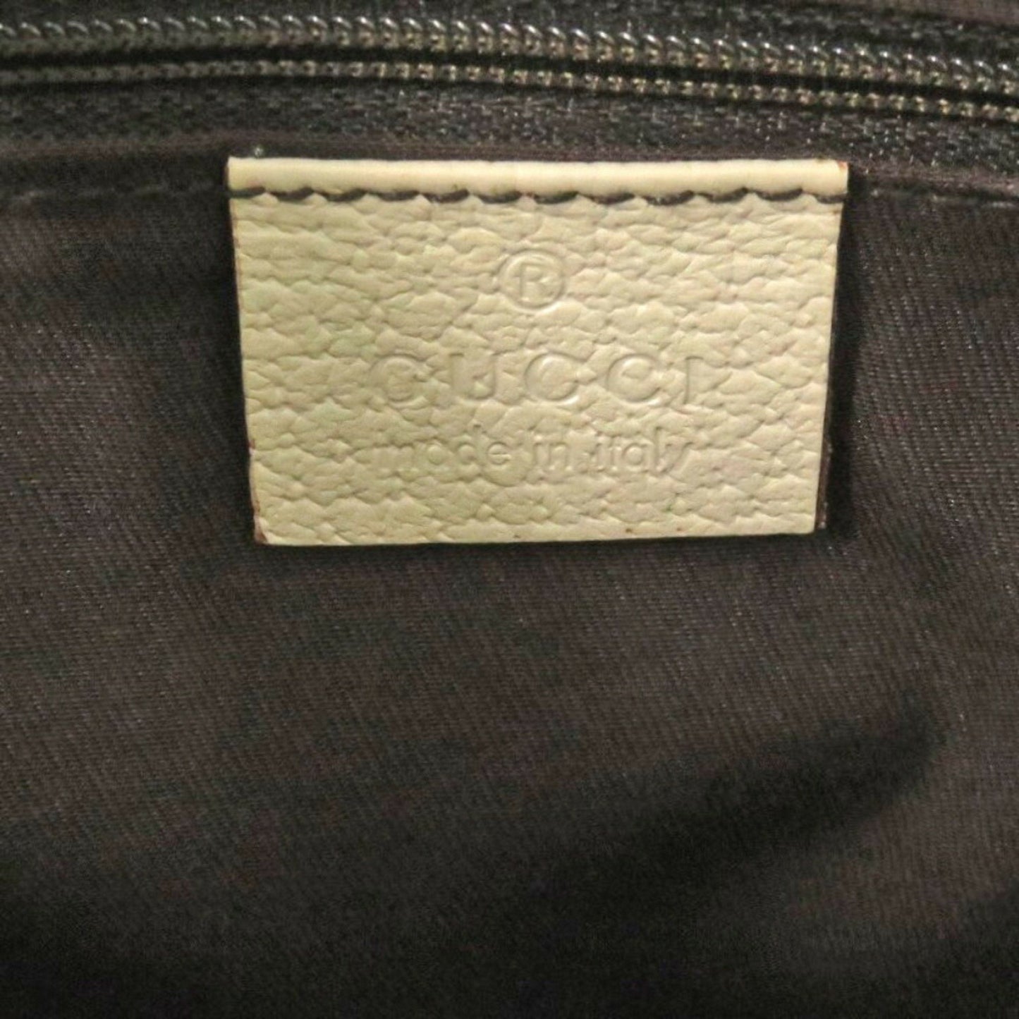 Gucci Beige White Gg Canvas Leather Tote Bag
