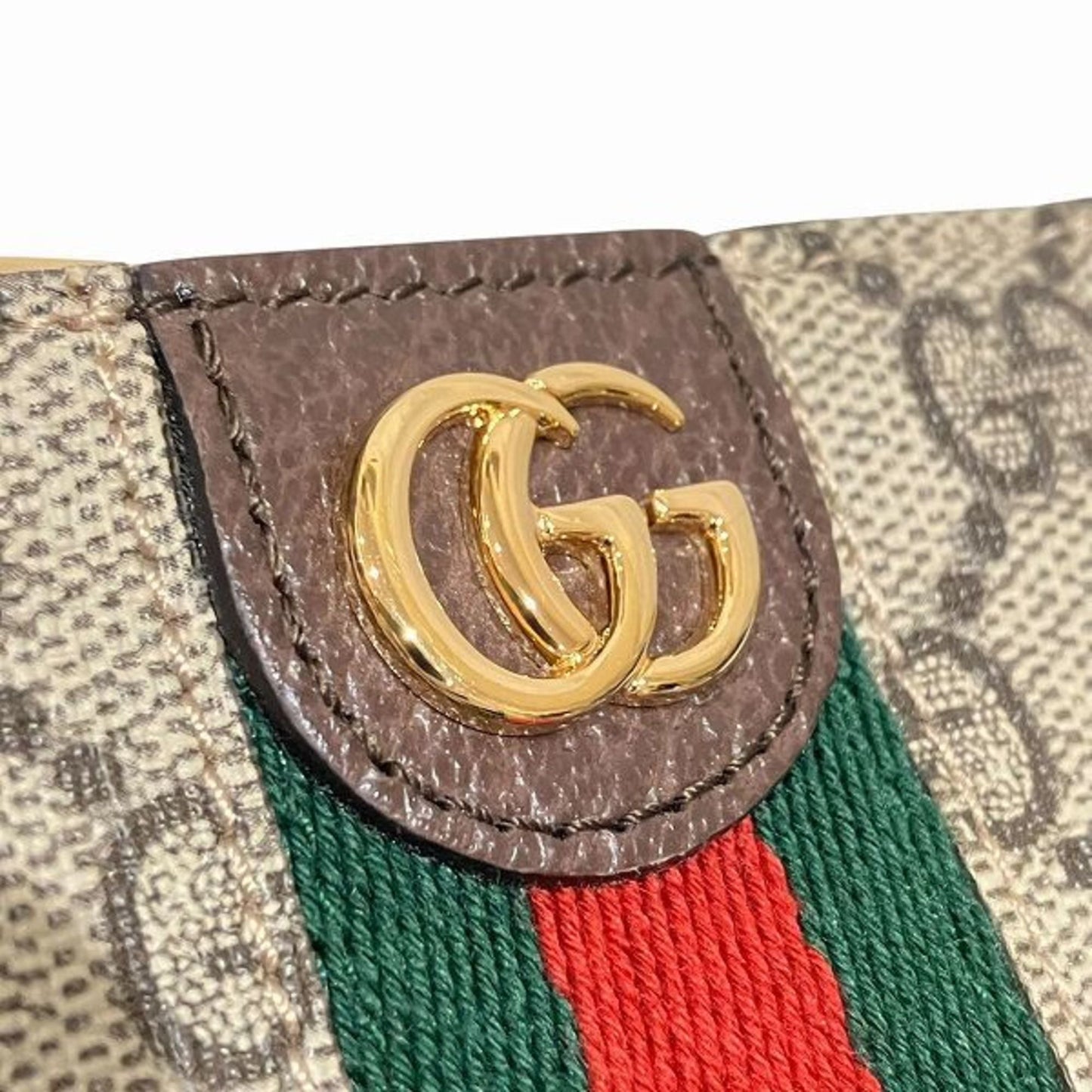 Gucci Brown Gg Supreme Leather Coin Purse/Coin Case
