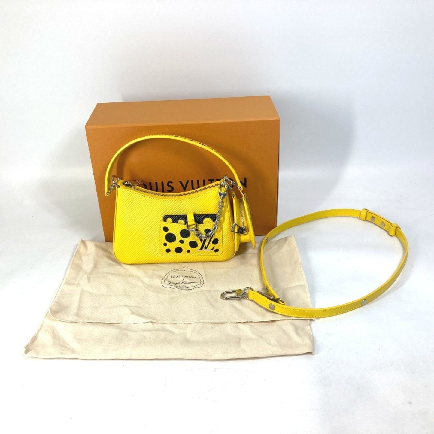 Louis Vuitton Black Jaune Yellow Epi Leather Handbag Shoulder Bag