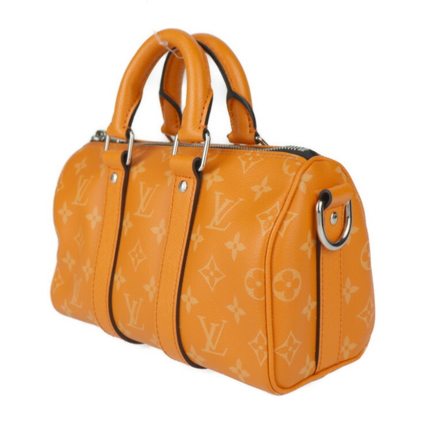 Louis Vuitton Orange Pvc Coated Canvas Leather Handbag Shoulder Bag Tote Bag