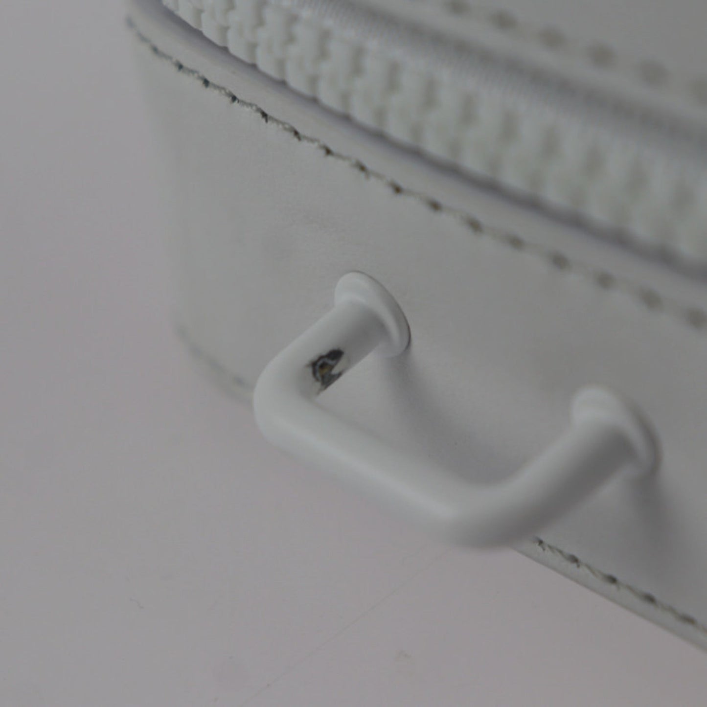 Louis Vuitton Blanc White Leather Handbag Shoulder Bag