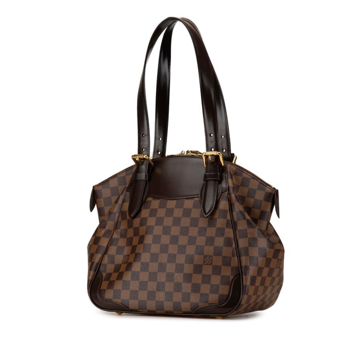 Louis Vuitton Brown Damier Canvas Pvc Leather Shoulder Bag