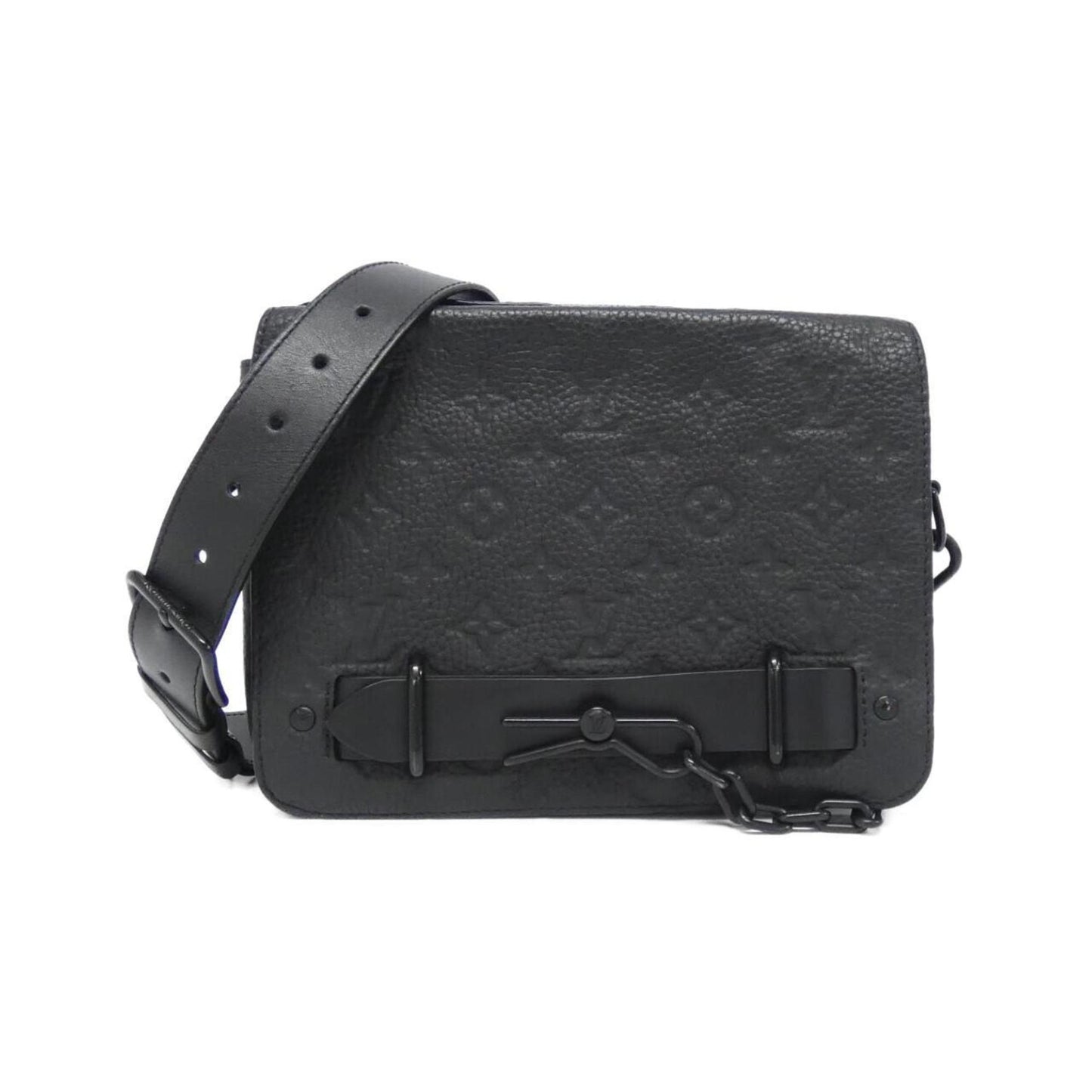 Louis Vuitton Black Leather Shoulder Bag ()
