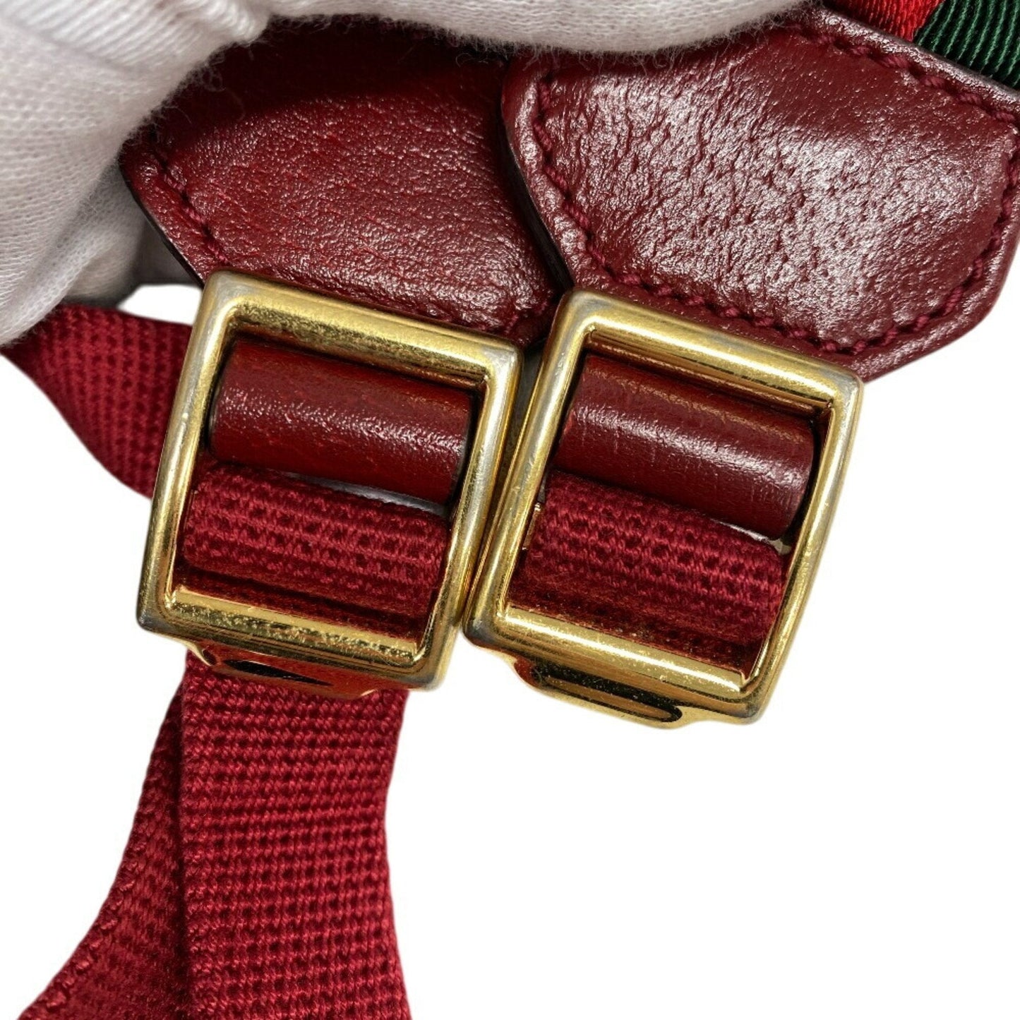 Gucci Beige Red Color Gg Supreme Backpack