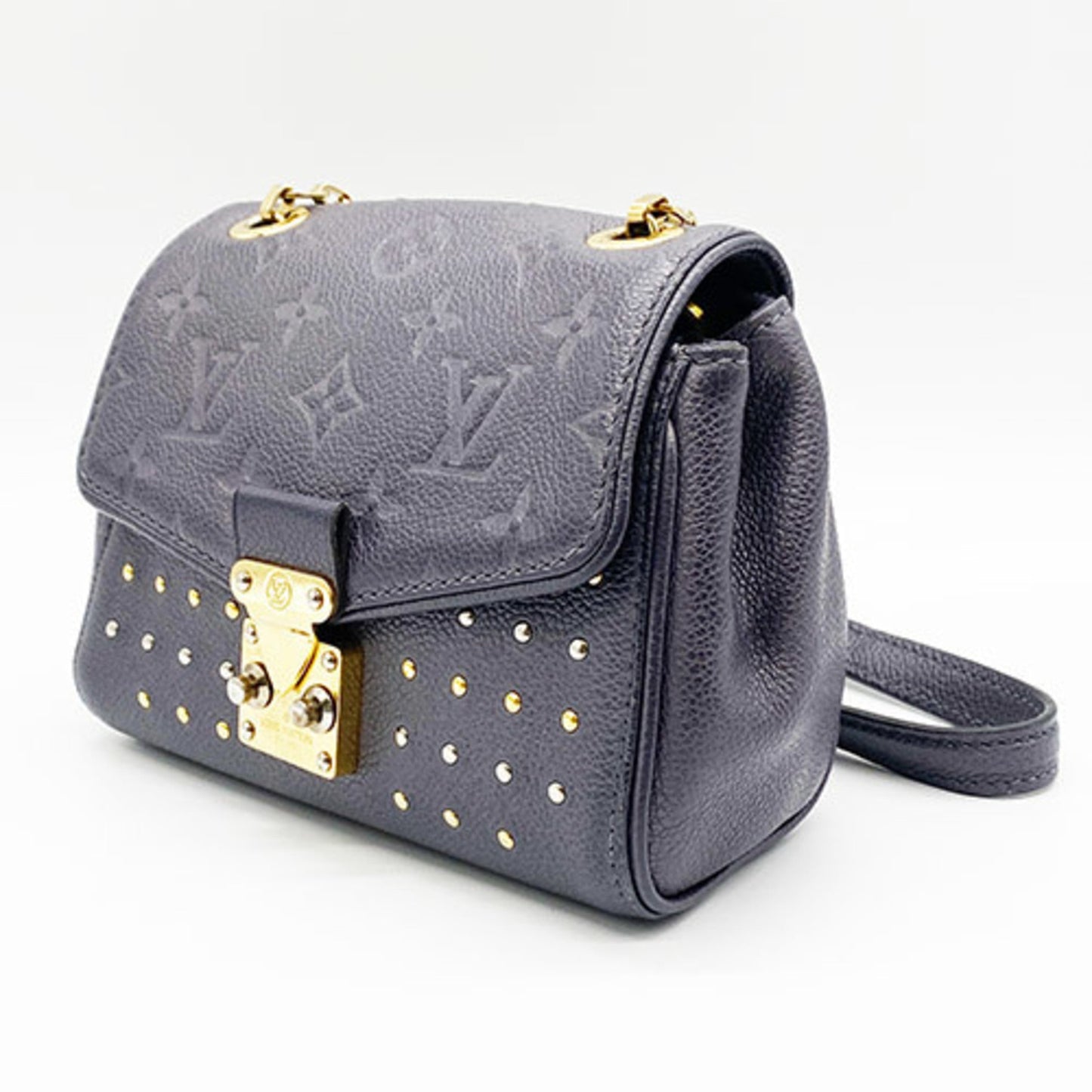 Louis Vuitton Gray Leather Shoulder Bag
