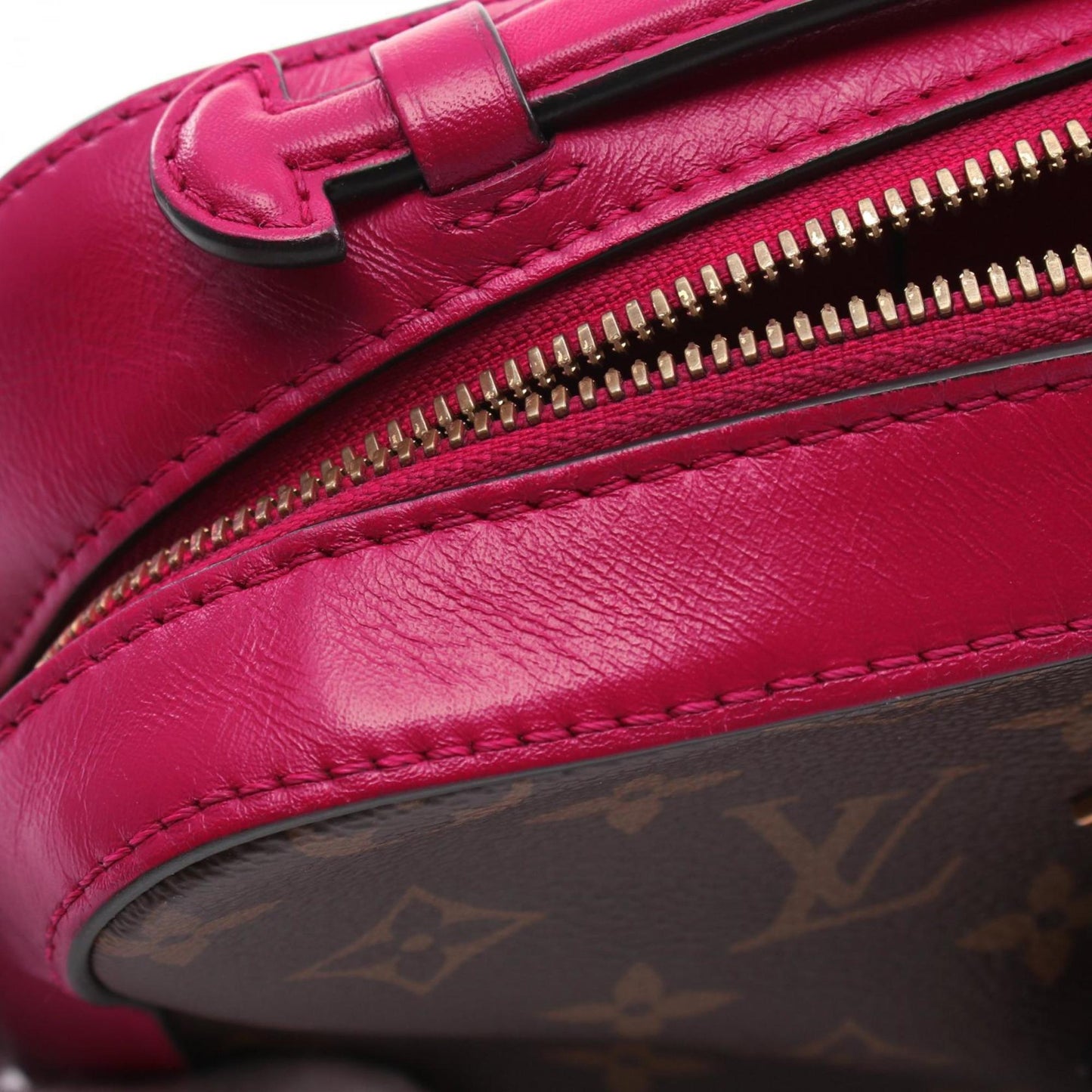 Louis Vuitton Brown Freesia Pink Monogram Pvc Coated Canvas Leather Shoulder Bag
