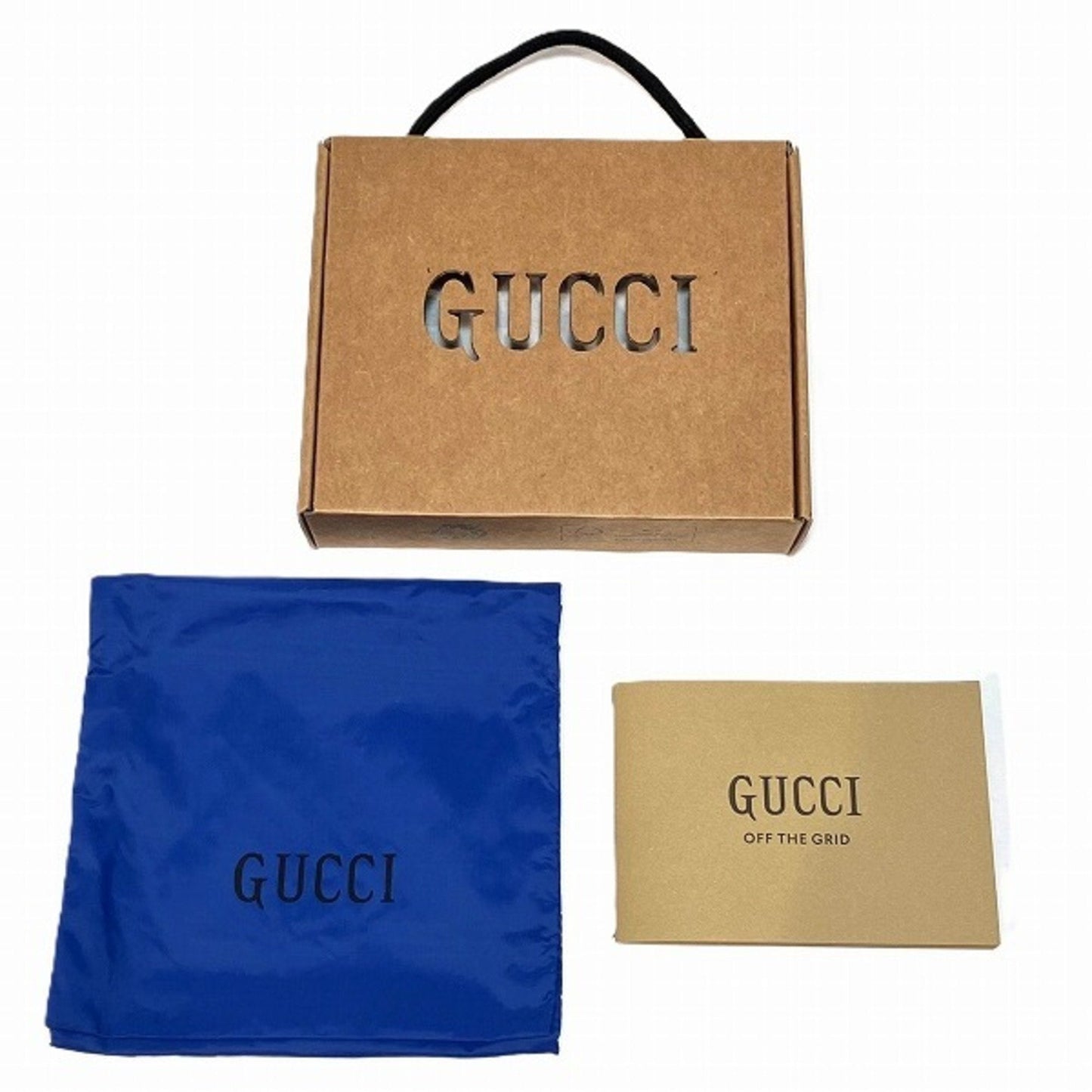 Gucci Black Blue Leather Nylon Wallet (Tri-Fold)