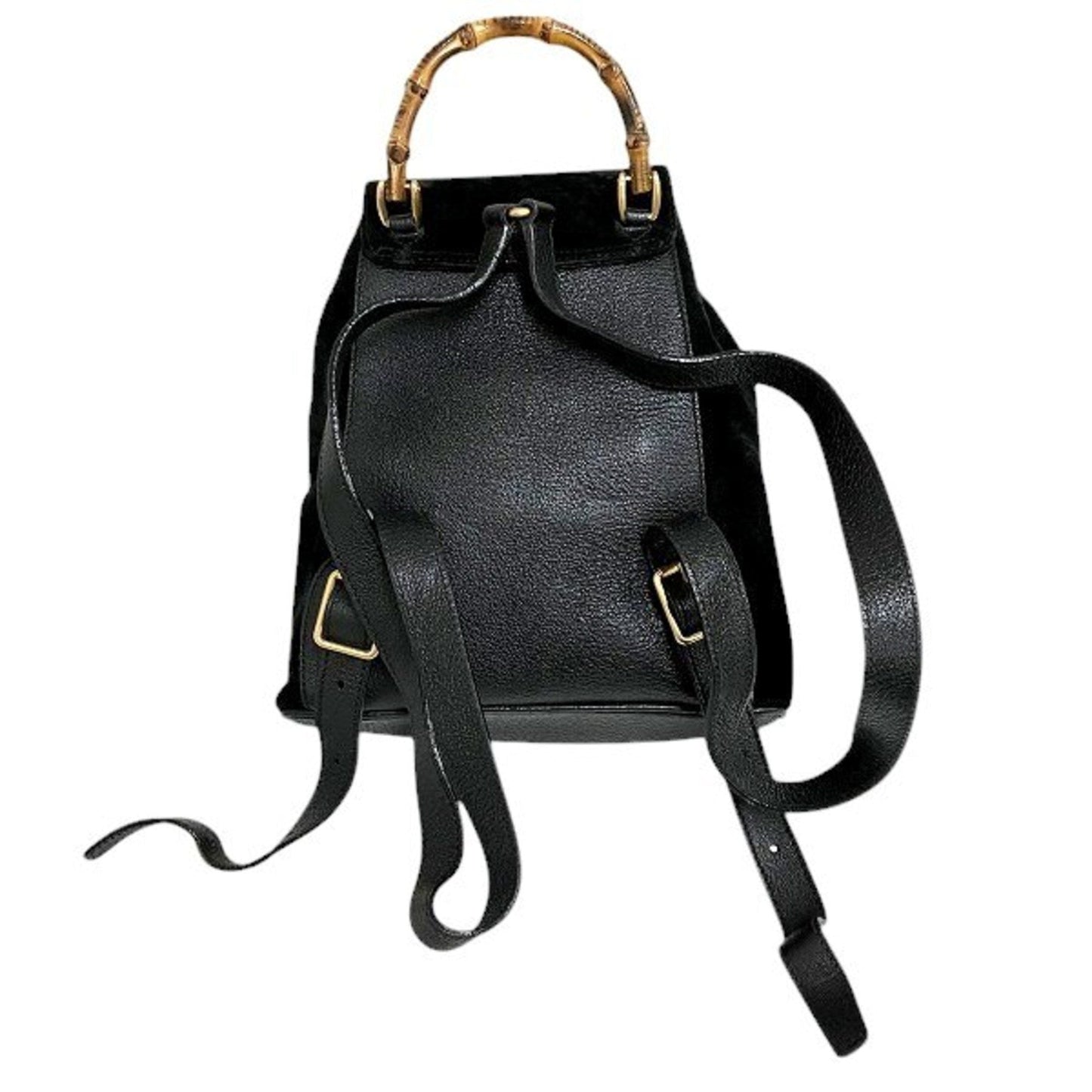 Gucci Black Suede Leather Backpack