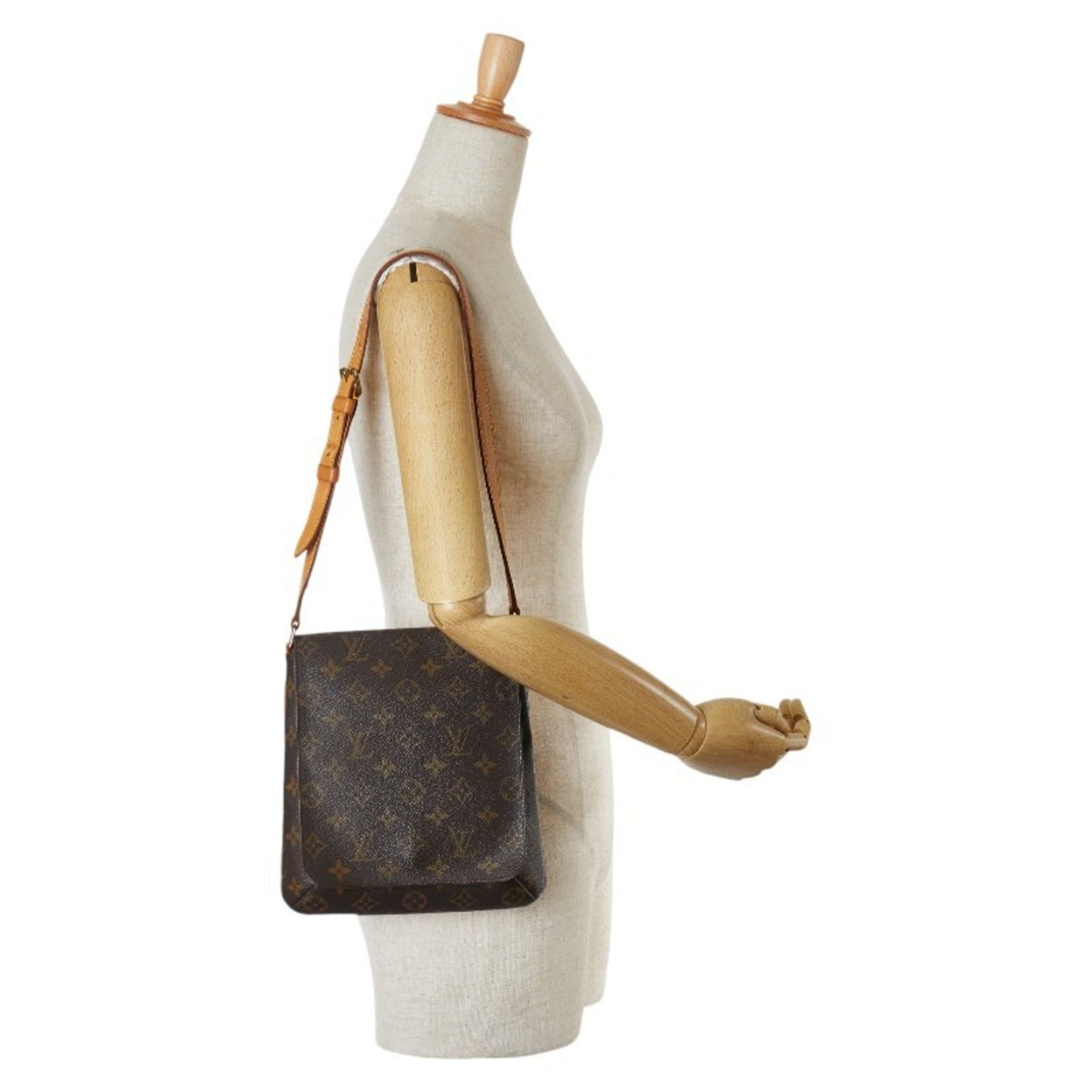 Louis Vuitton Brown Pvc Leather Shoulder Bag