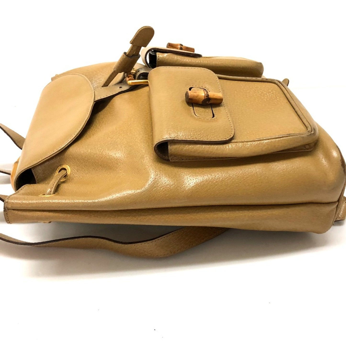 Gucci Beige Leather Backpack