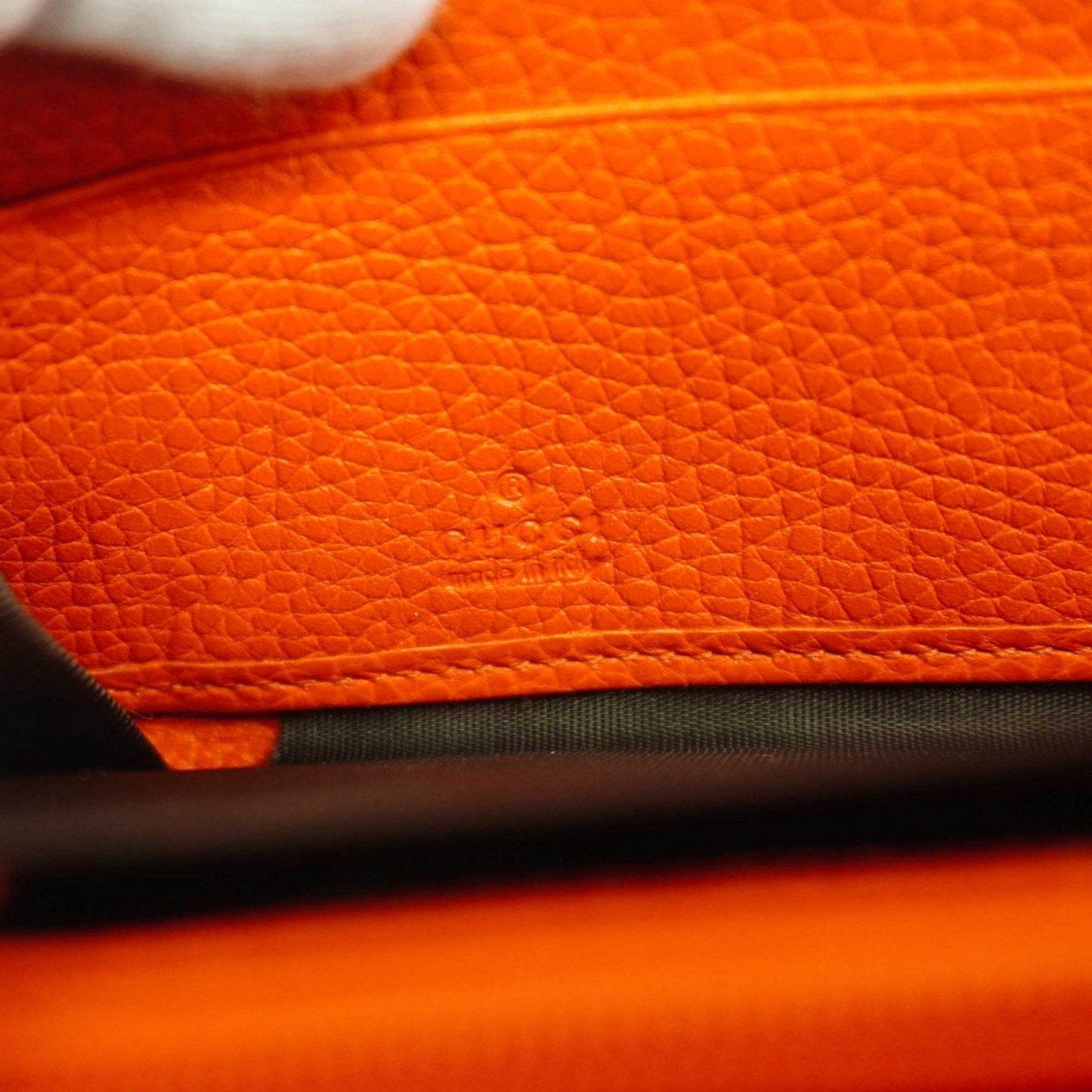 Gucci Orange Pink Leather Long Wallet (Bi-Fold)