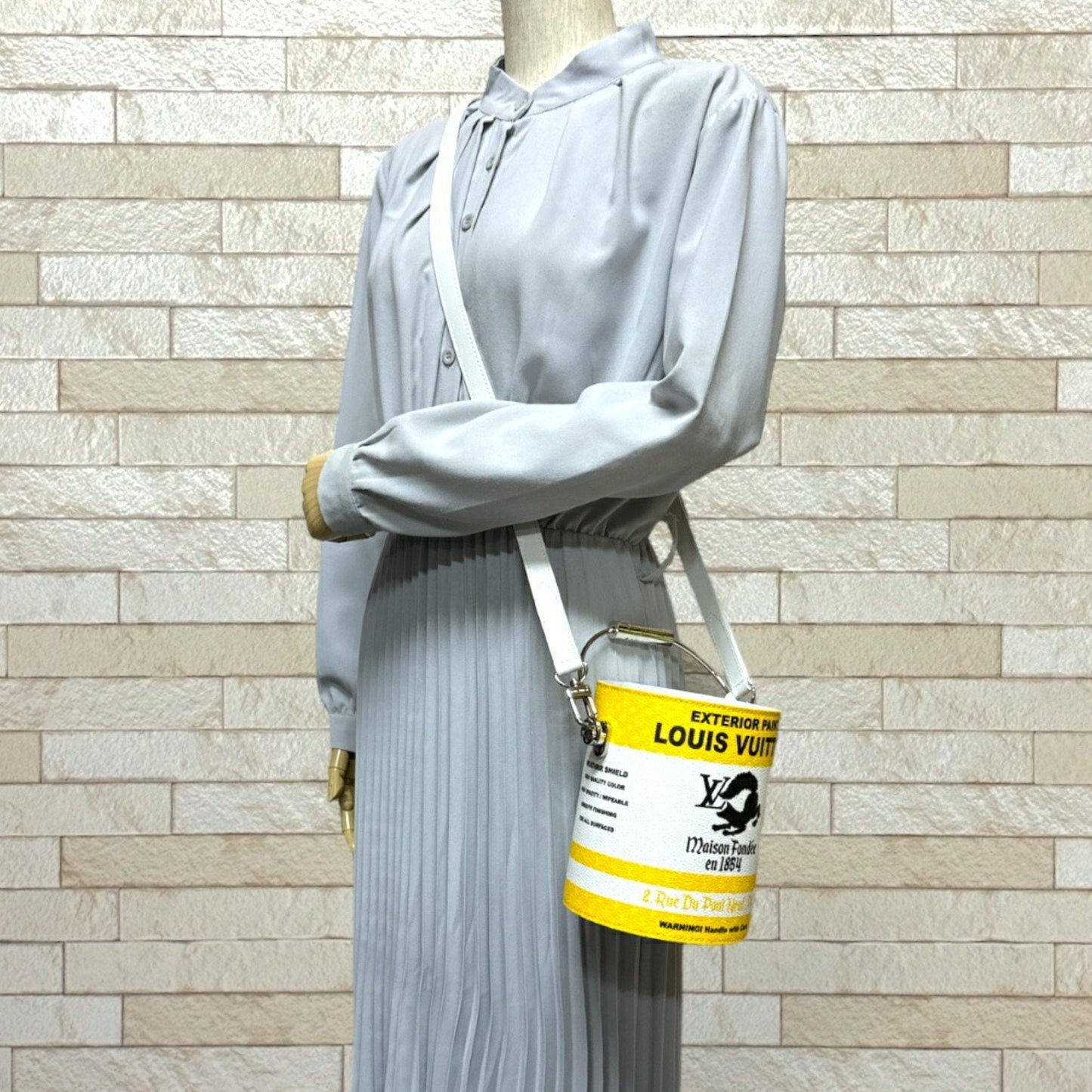 Louis Vuitton Monogram White Yellow Monogram Shoulder Bag