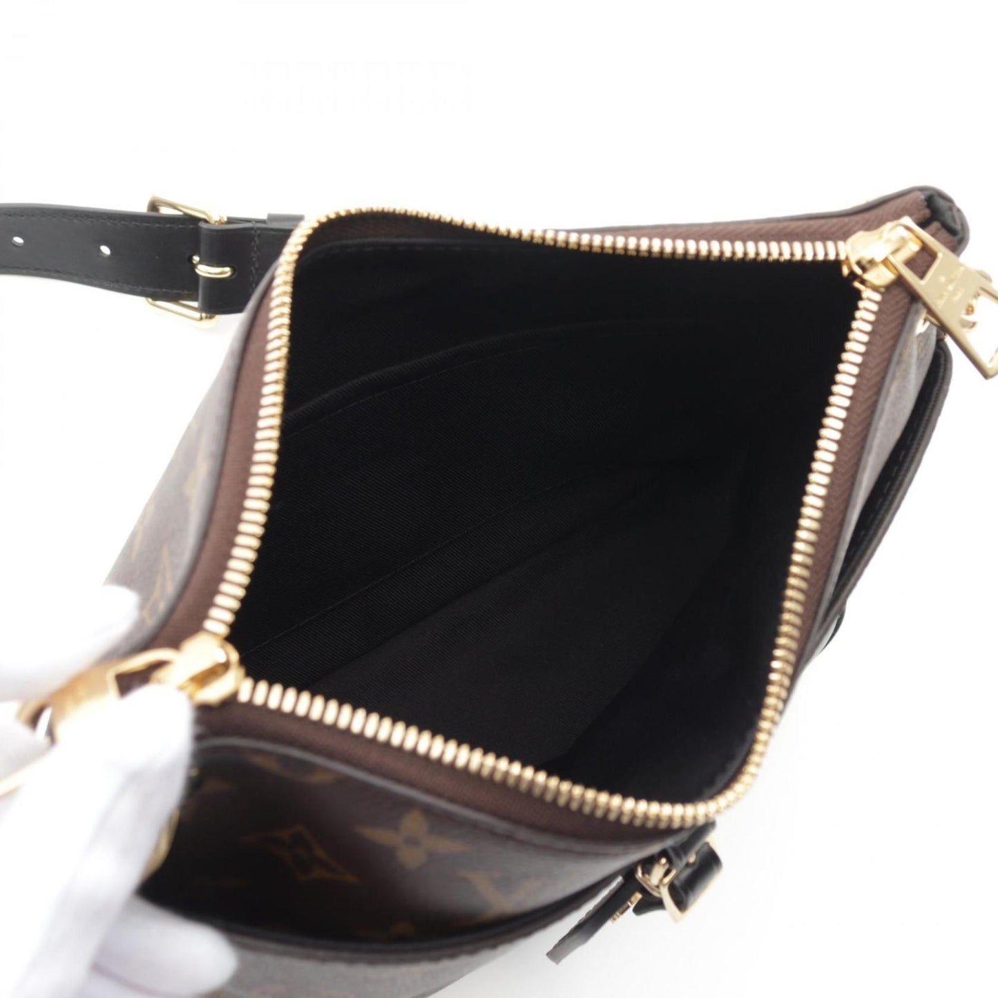 Louis Vuitton Black Brown Noir Monogram Leather Shoulder Bag