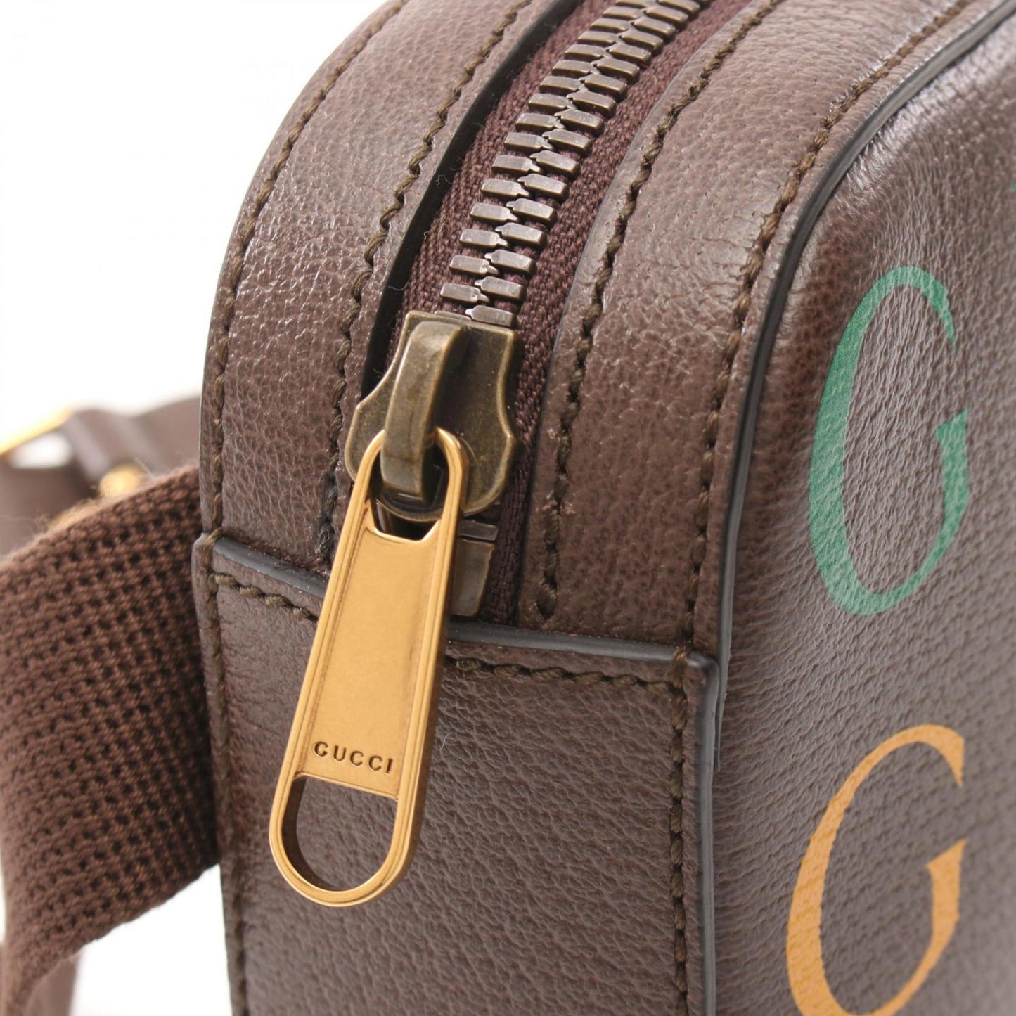 Gucci Brown Multi-Color Leather Fanny Pack Sling Bag