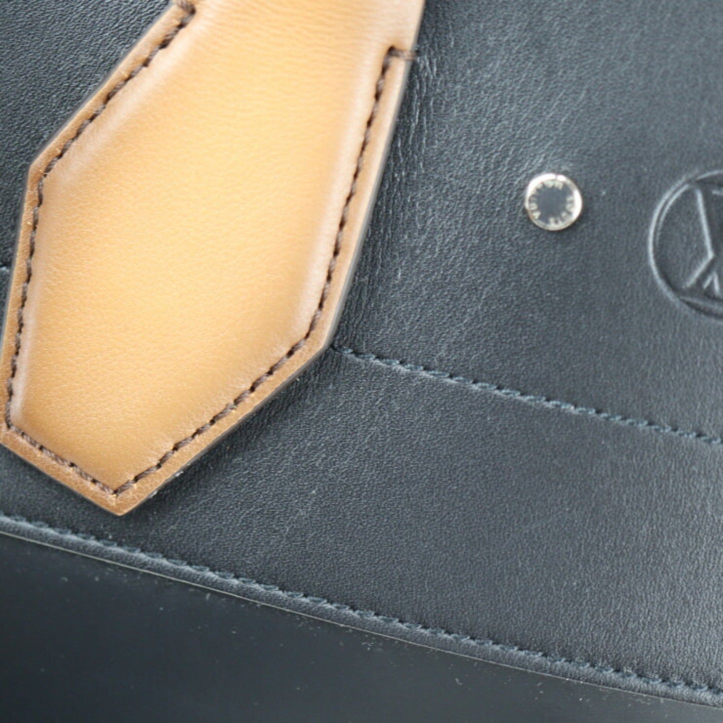 Louis Vuitton Black Multi-Color Leather Handbag Shoulder Bag Tote Bag