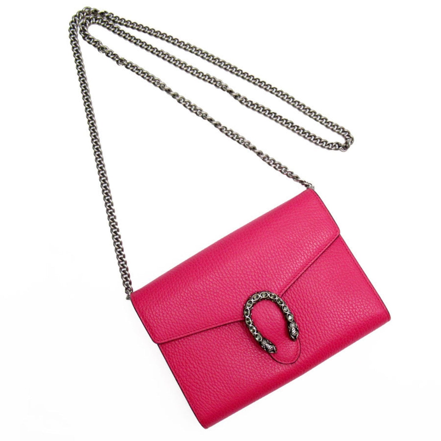 Gucci Pink Leather Chain/Shoulder Wallet ()