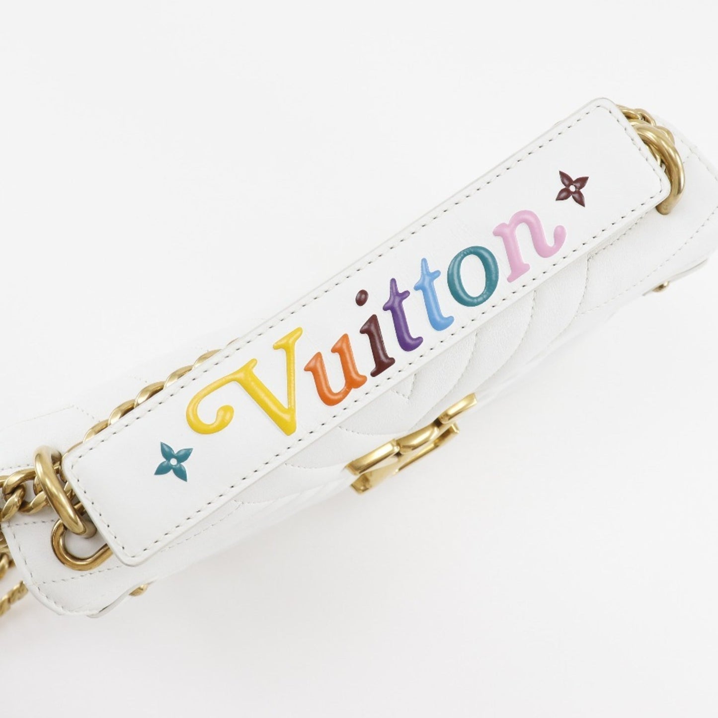 Louis Vuitton White Leather Shoulder Bag